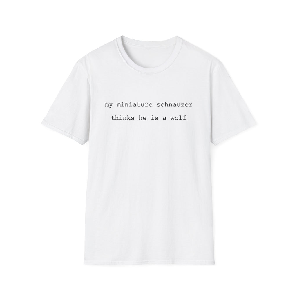 thinks he is a wolf_BLACK T-Shirt