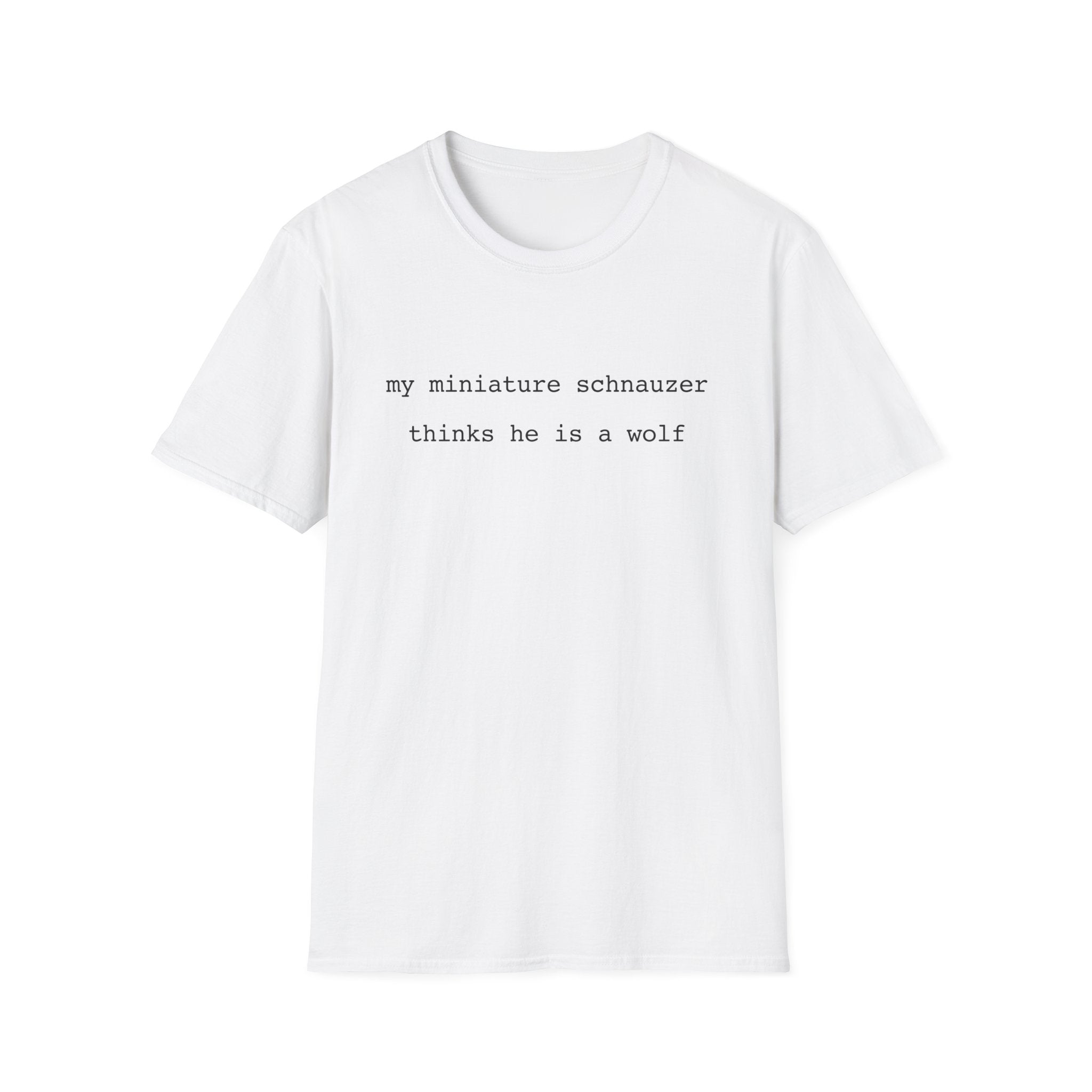 thinks he is a wolf_BLACK T-Shirt