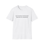 ignores all commands_BLACK T‑Shirt