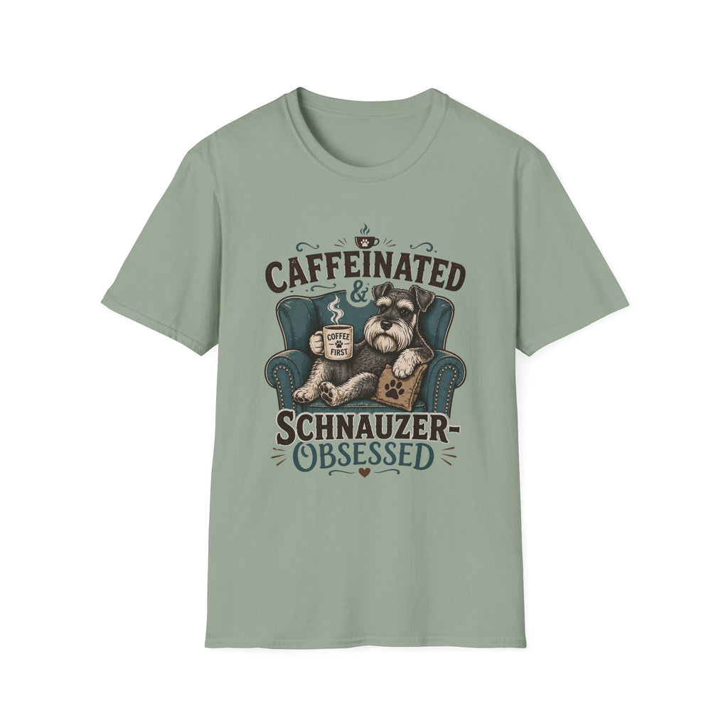 Caffeinated & Schnauzer-Obsessed T-Shirt