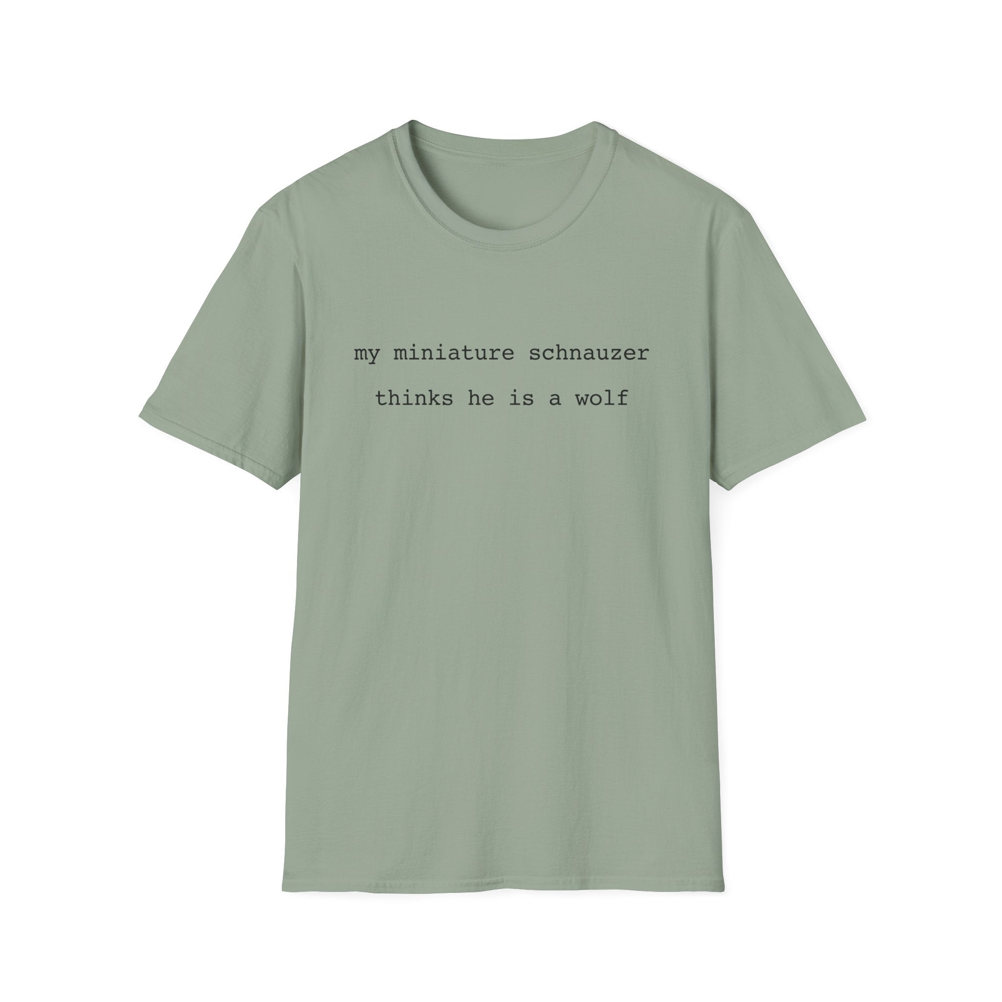 thinks he is a wolf_BLACK T-Shirt