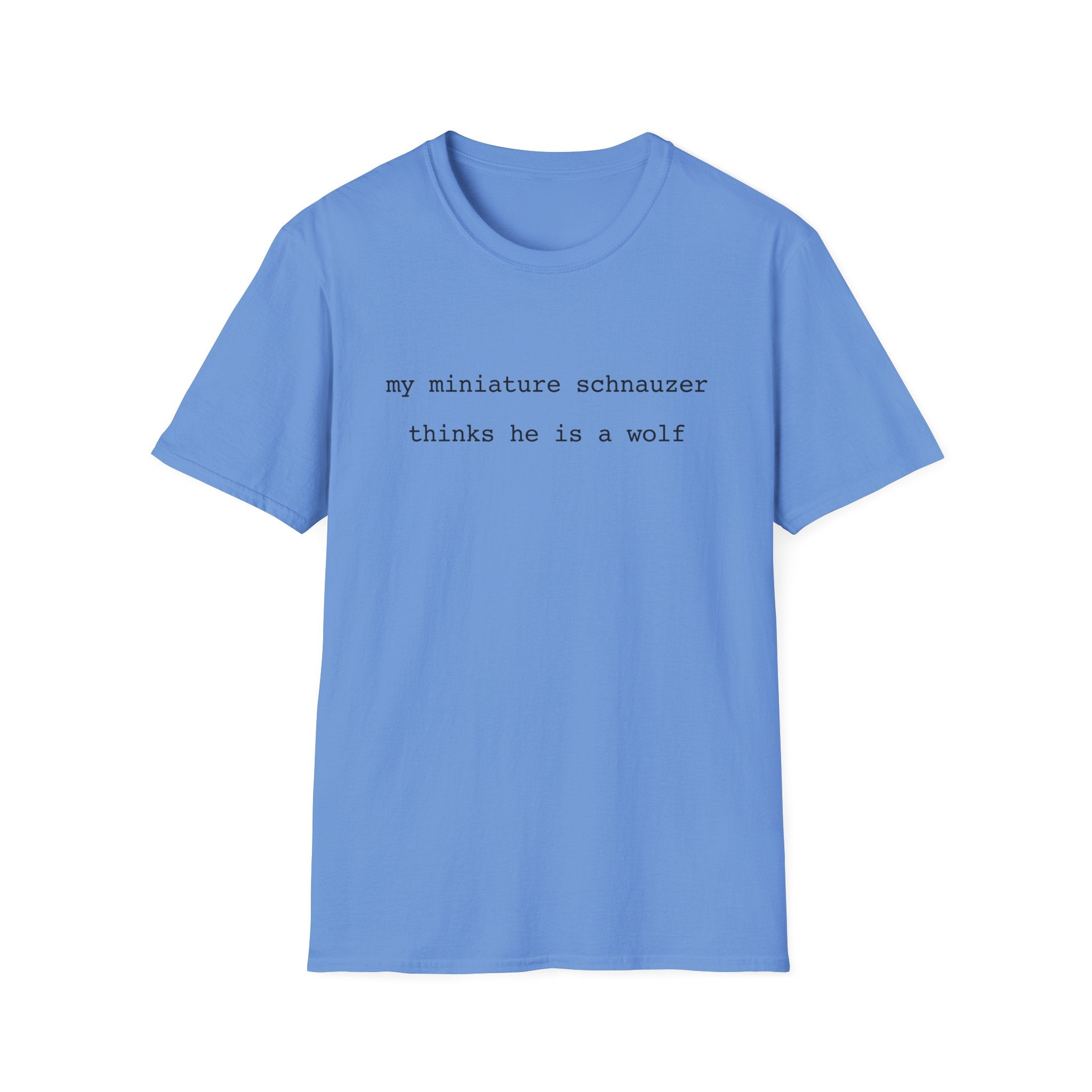 thinks he is a wolf_BLACK T-Shirt