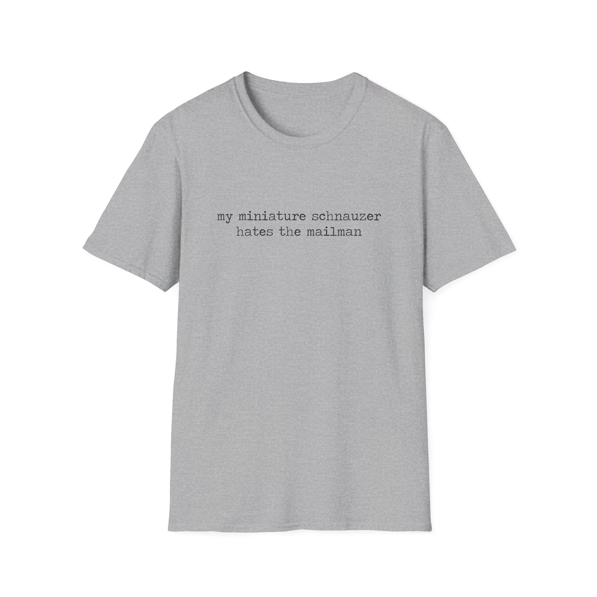 hates the mailman_BLACK T‑Shirt