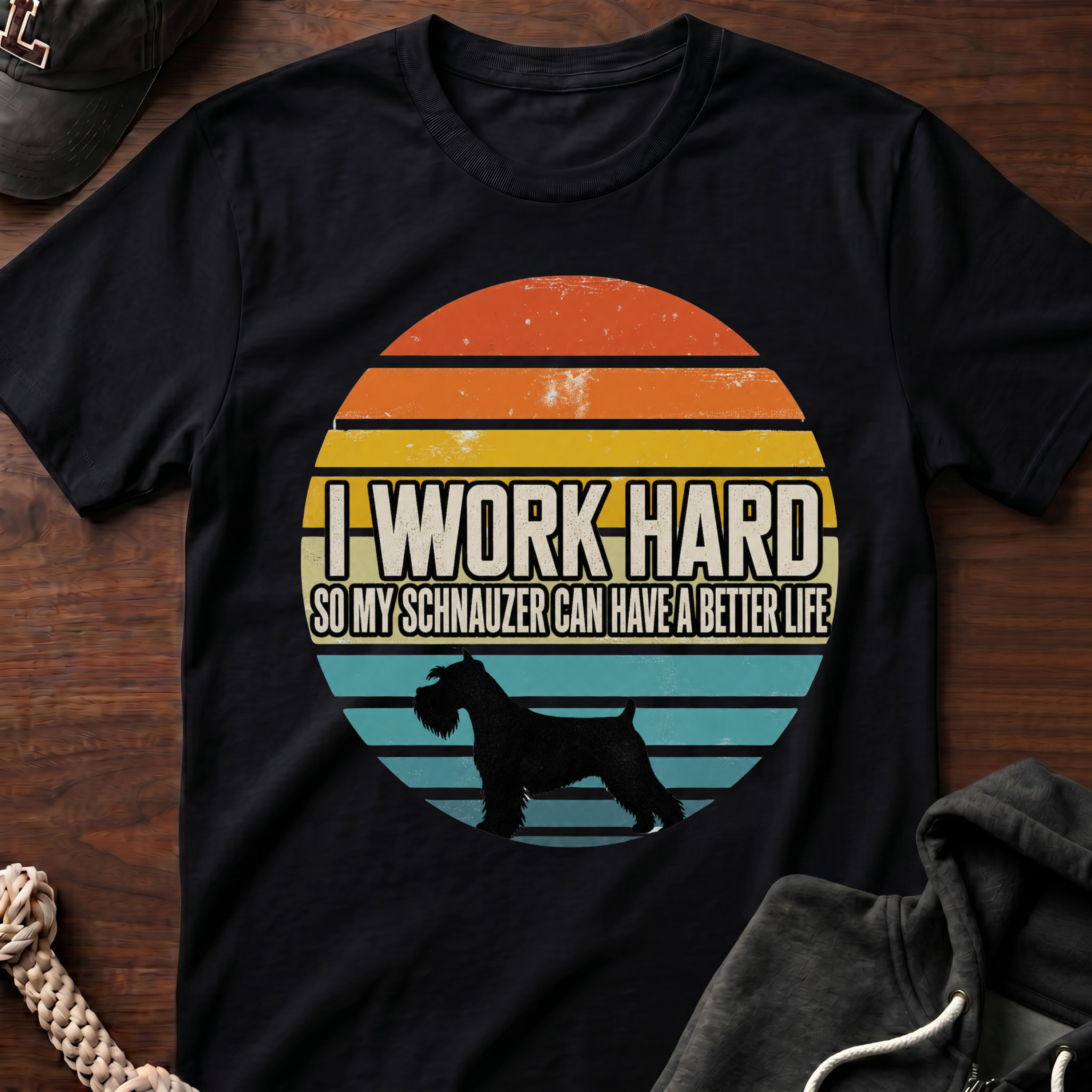 I Work Hard Sunset T-Shirt