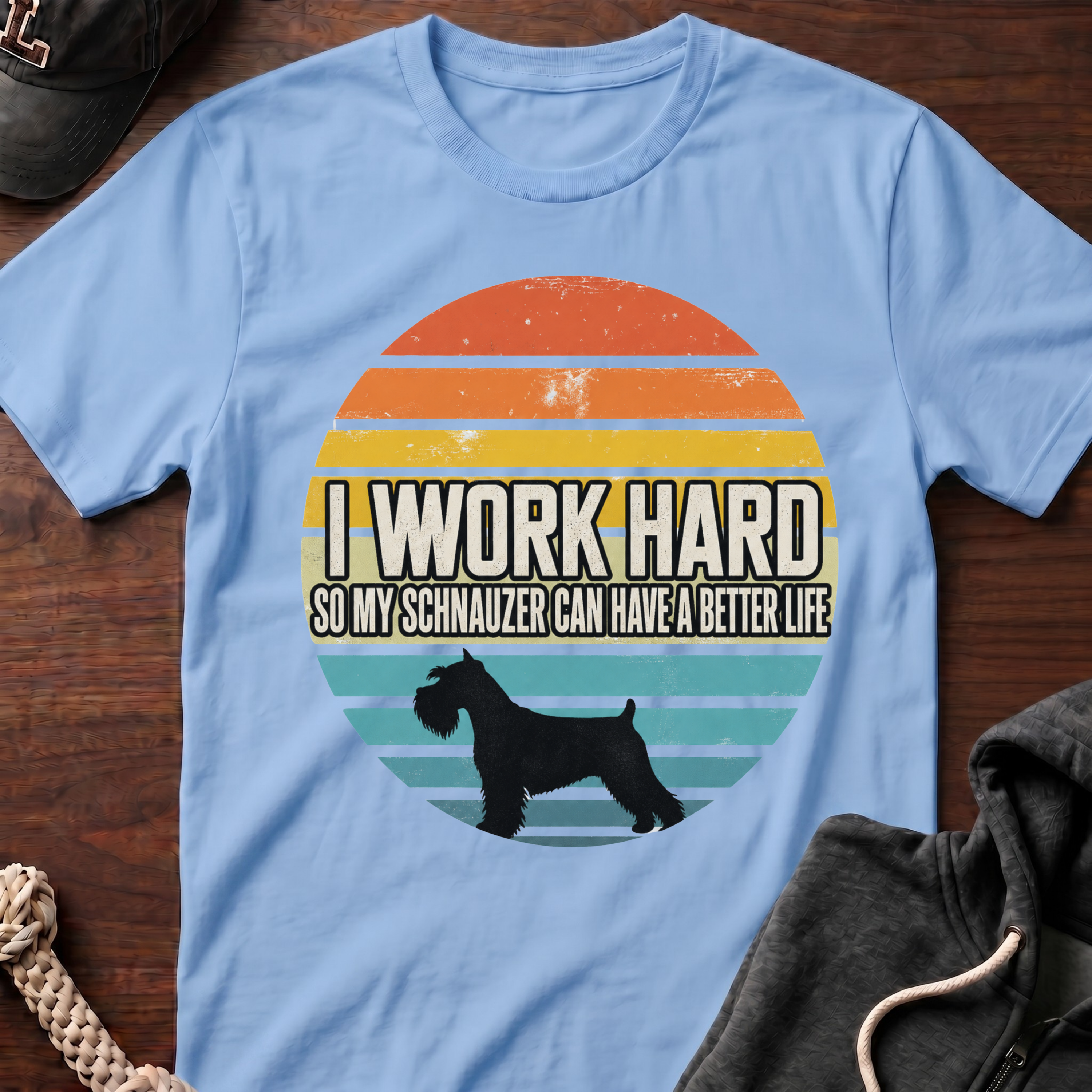 I Work Hard Sunset T-Shirt