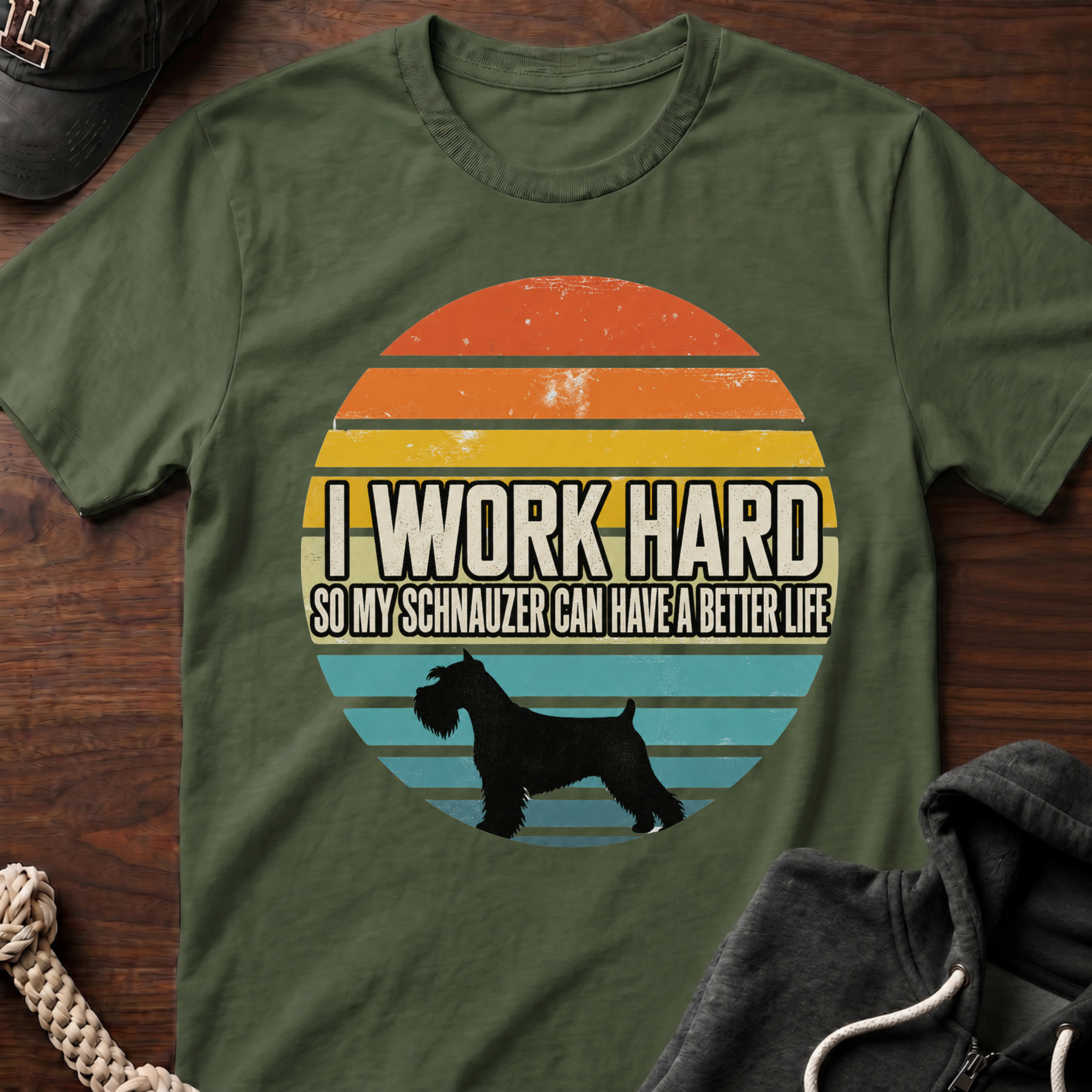 I Work Hard Sunset T-Shirt