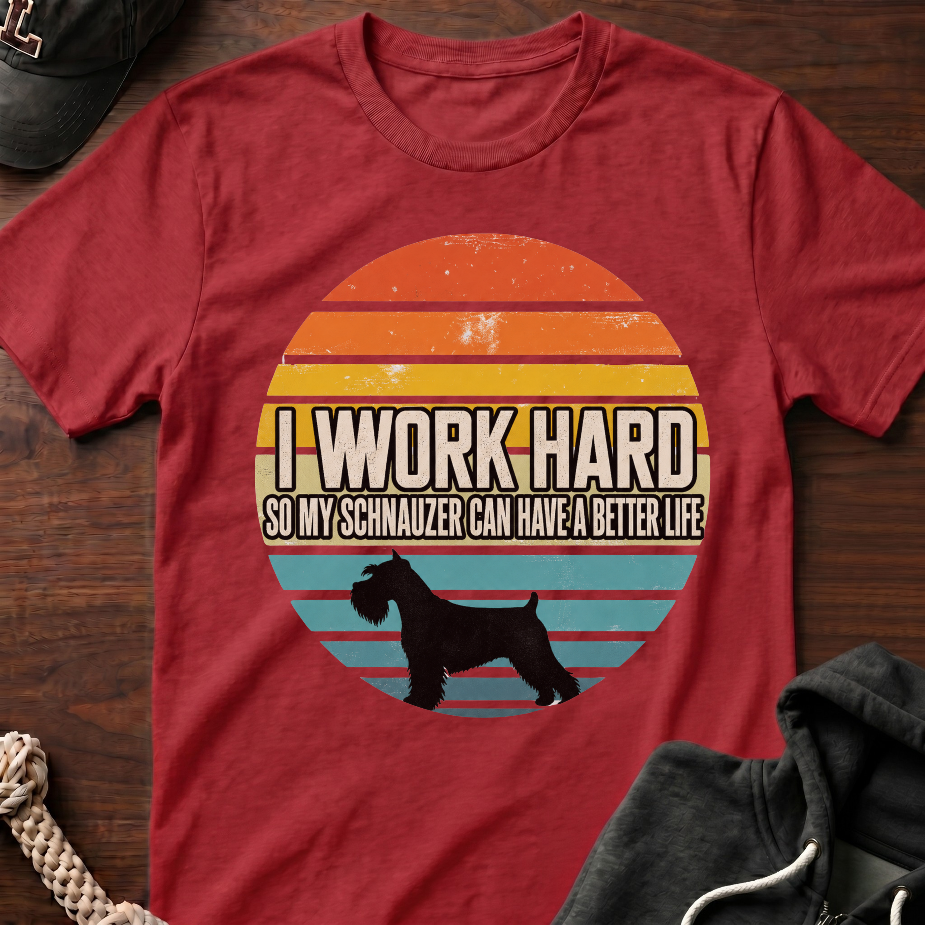 I Work Hard Sunset T-Shirt