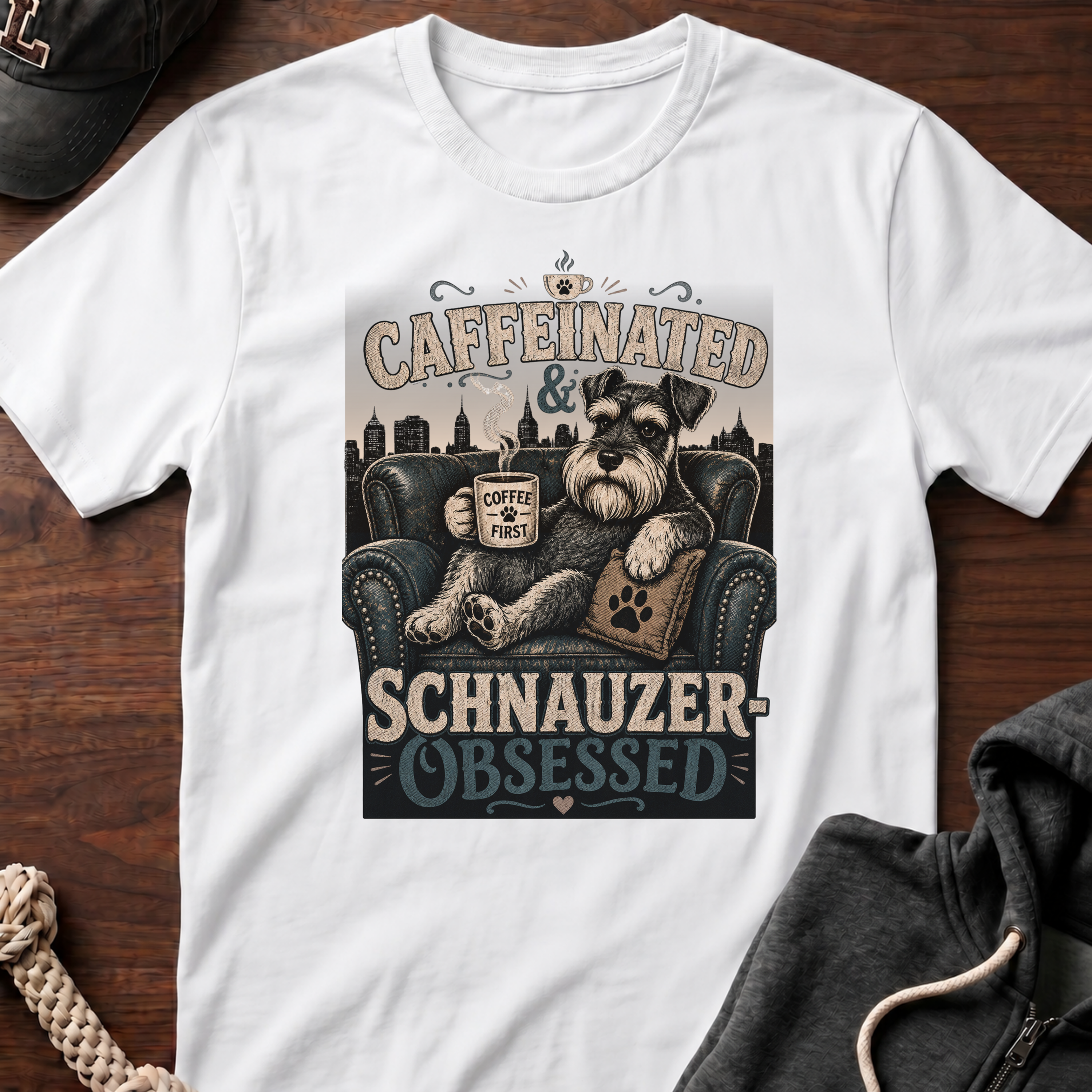 Caffeinated and Obsessed City T-Shirt