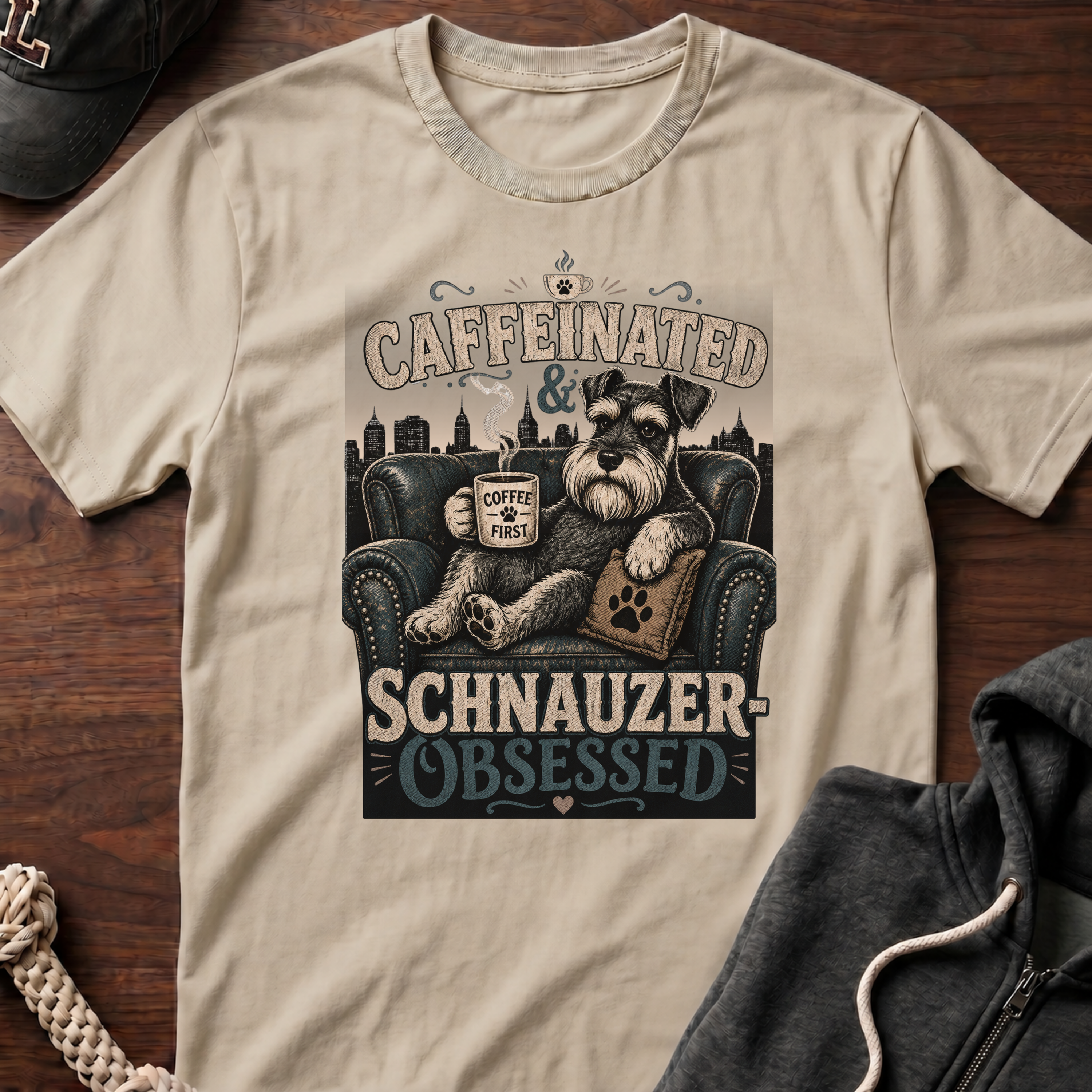 Caffeinated and Obsessed City T-Shirt