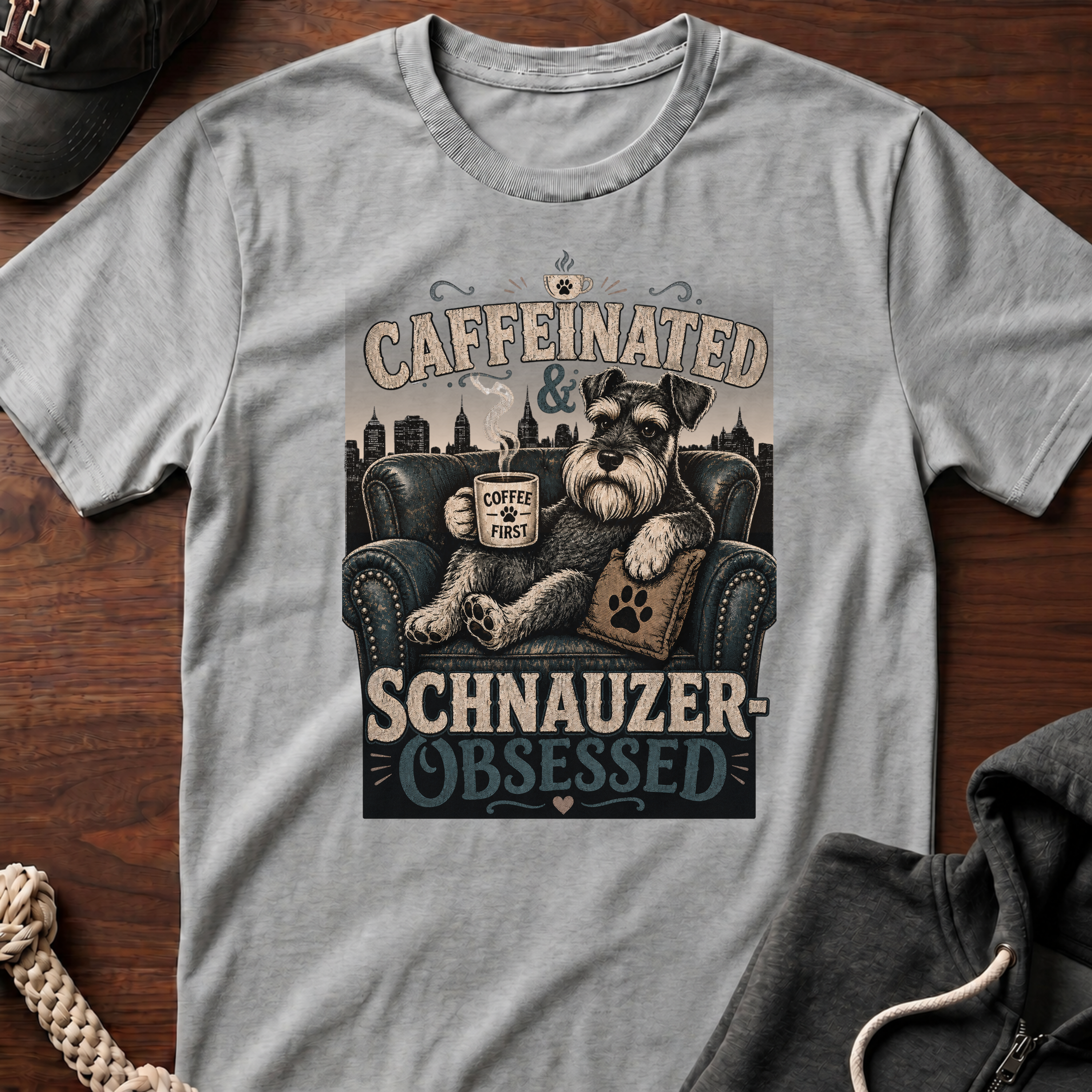 Caffeinated and Obsessed City T-Shirt