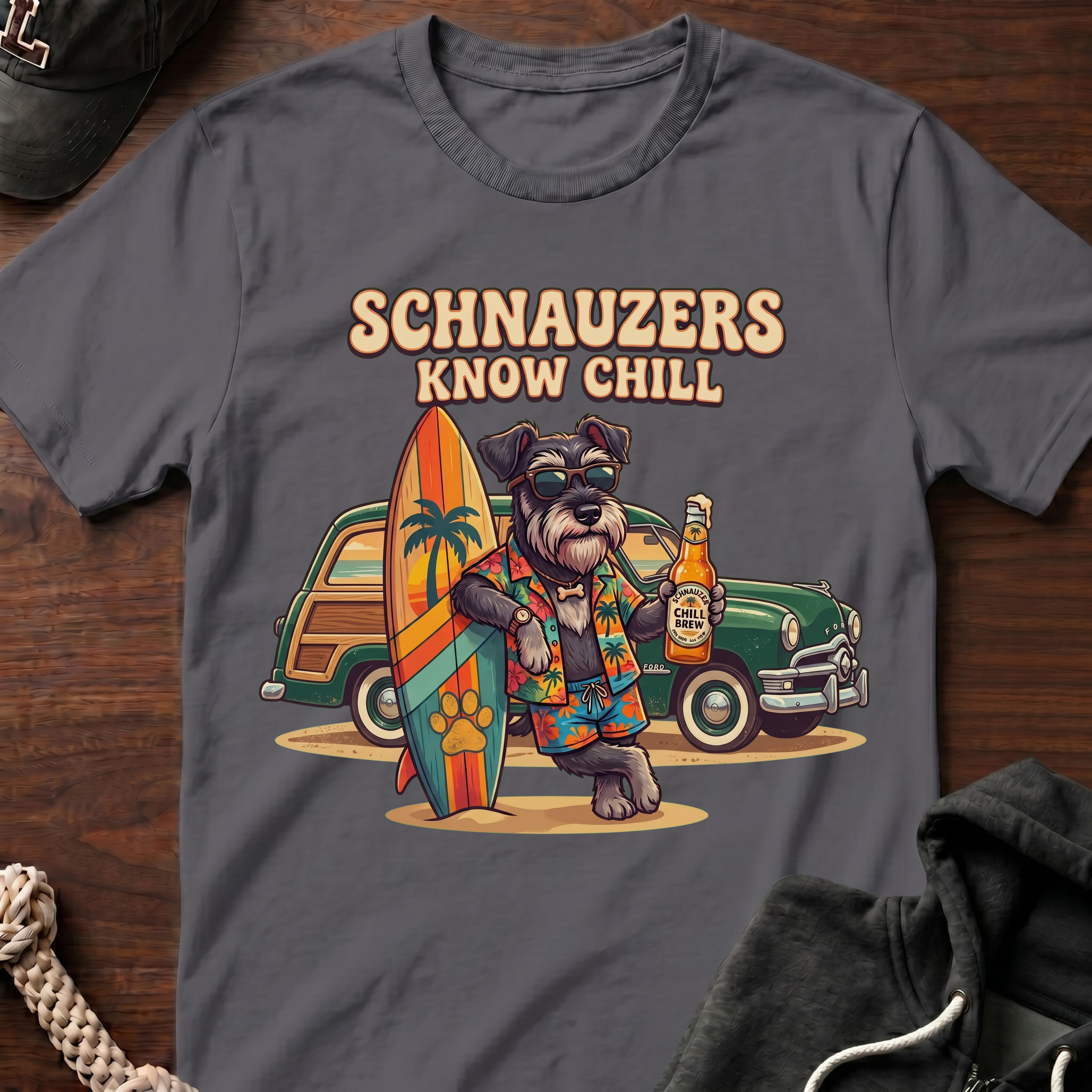 Schnauzers Know Chill Woody T-Shirt