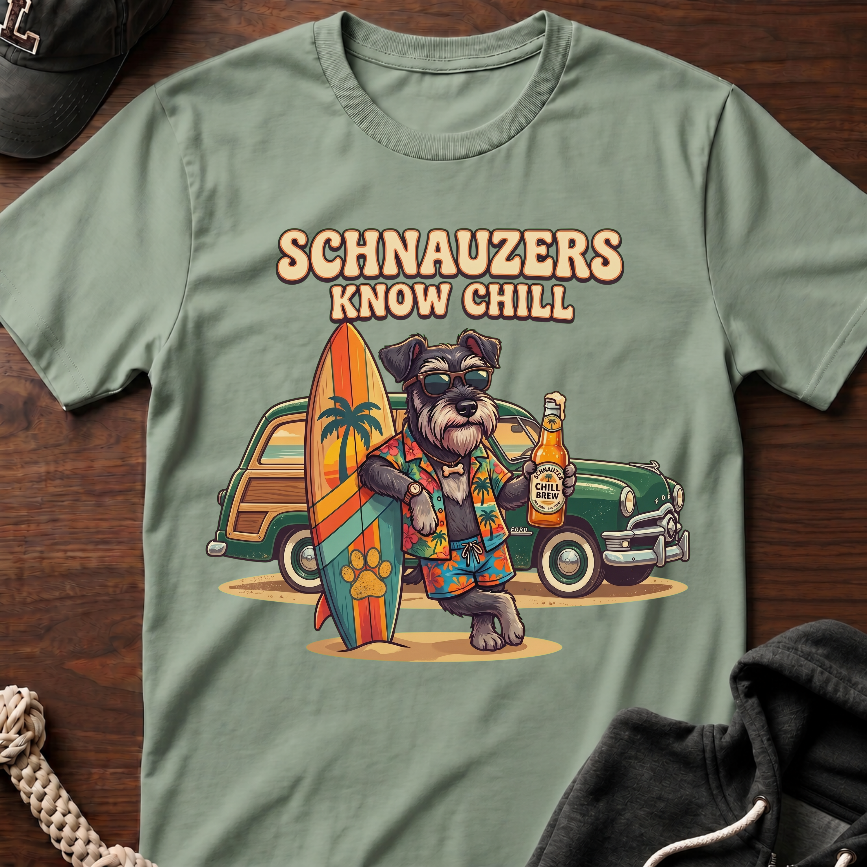 Schnauzers Know Chill Woody T-Shirt