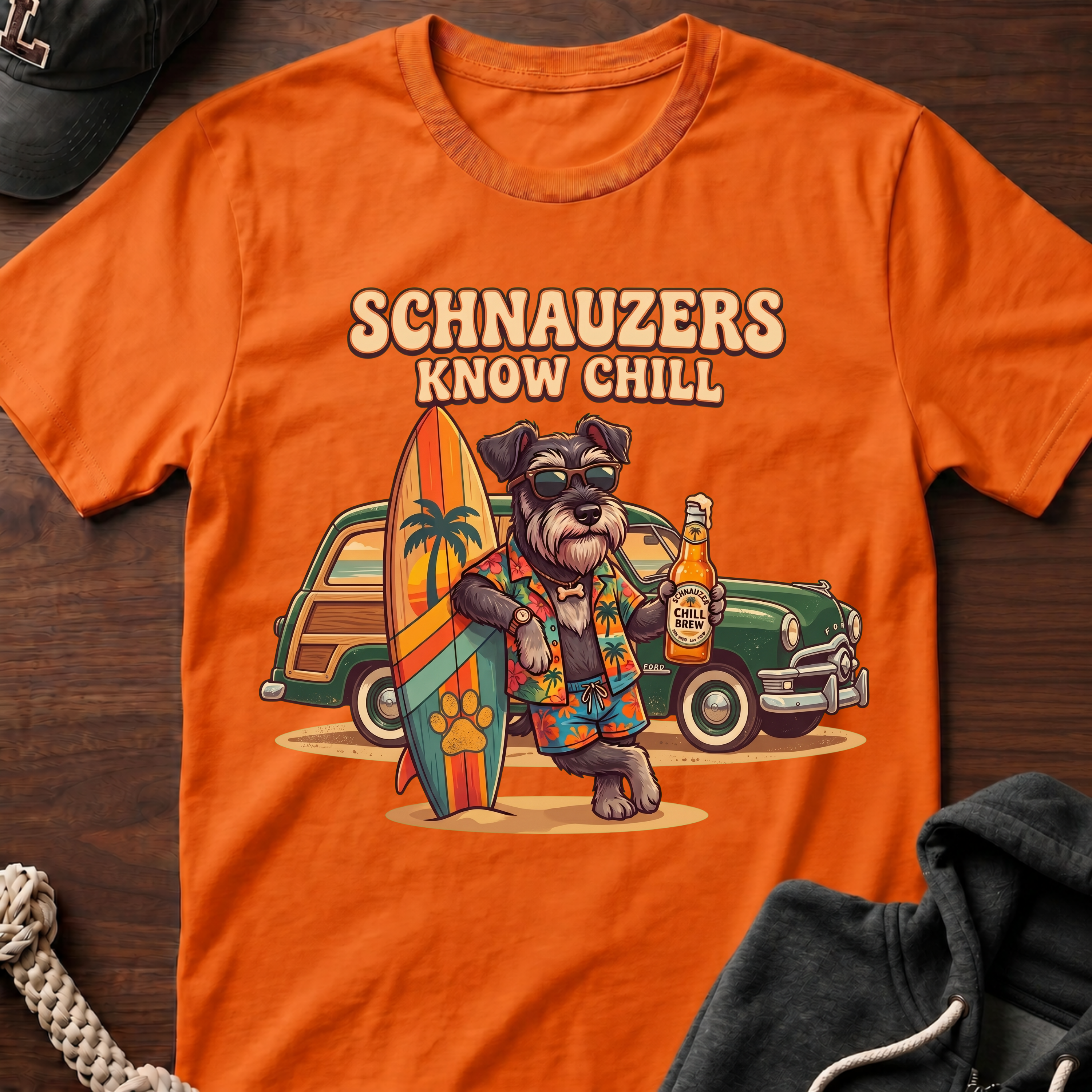 Schnauzers Know Chill Woody T-Shirt