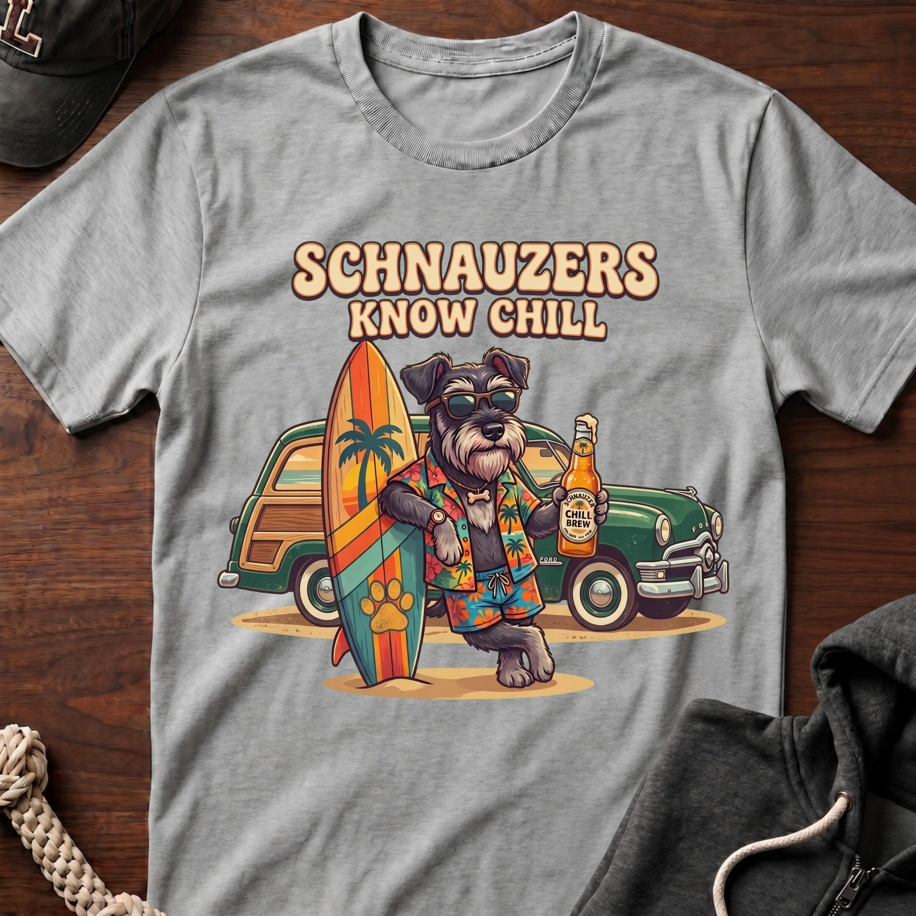 Schnauzers Know Chill Woody T-Shirt