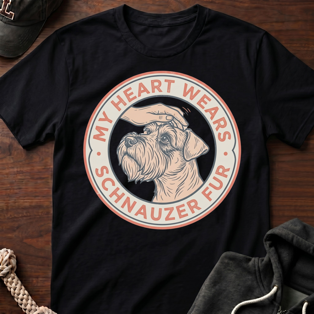 My Heart Wears Schnauzer Fur T-Shirt