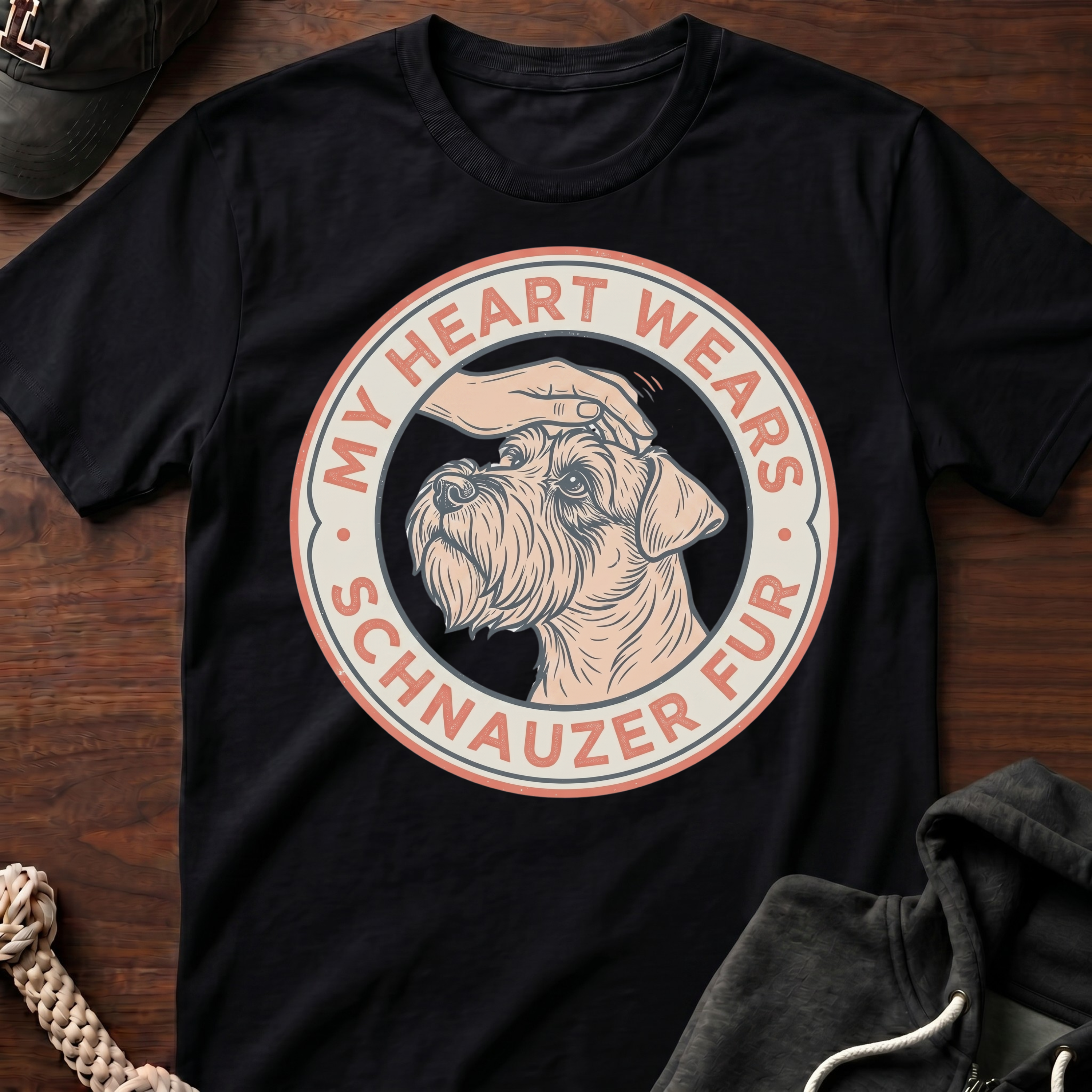 My Heart Wears Schnauzer Fur T-Shirt