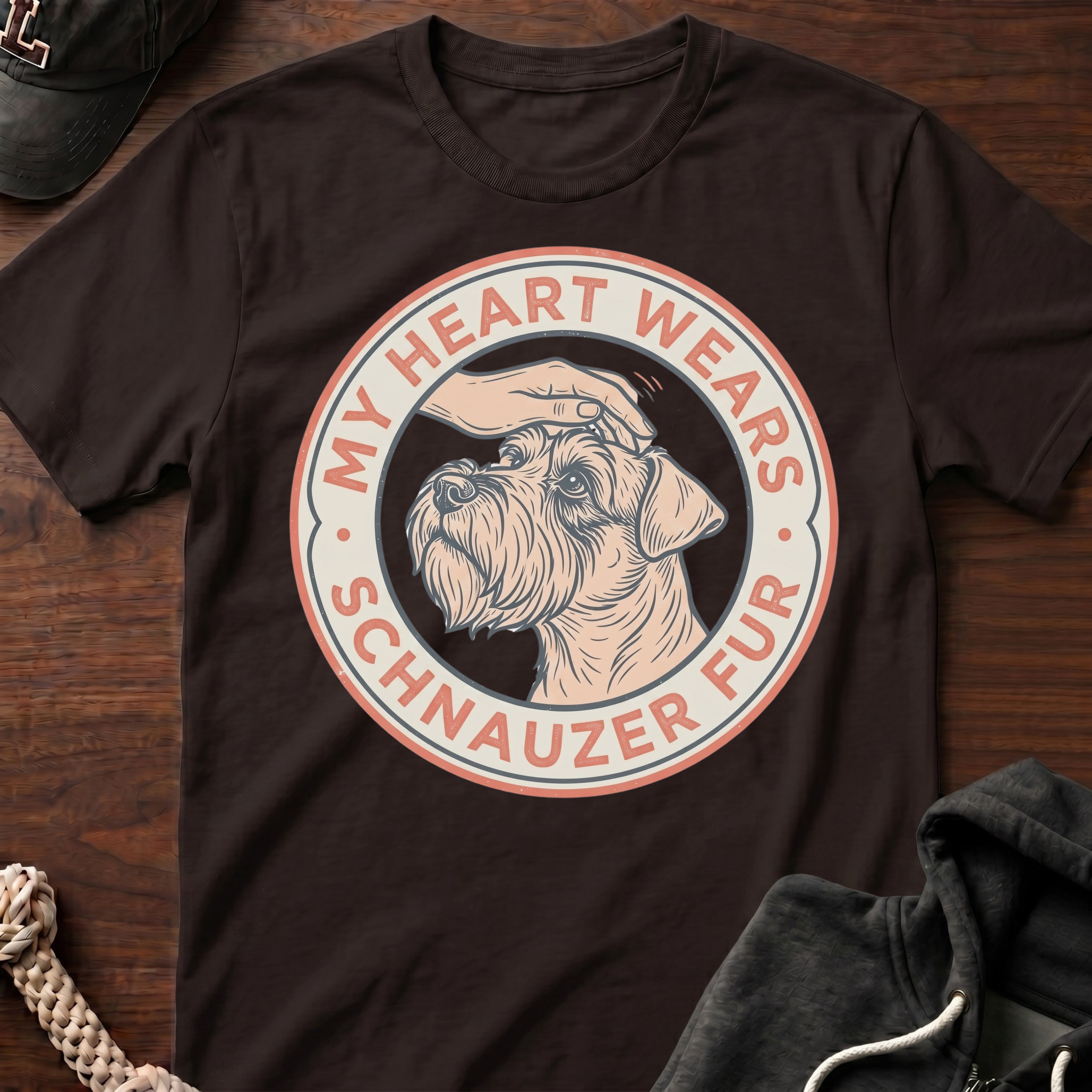My Heart Wears Schnauzer Fur T-Shirt