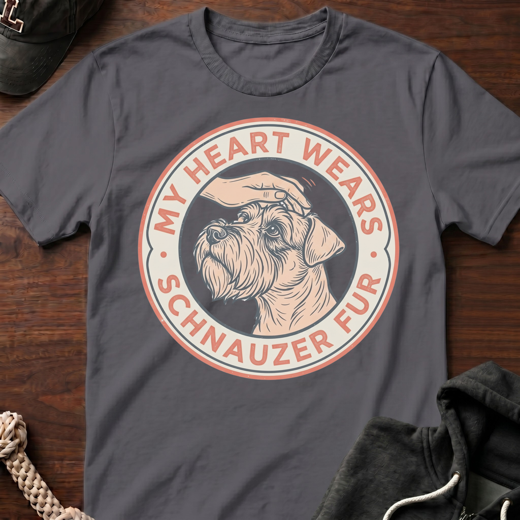 My Heart Wears Schnauzer Fur T-Shirt