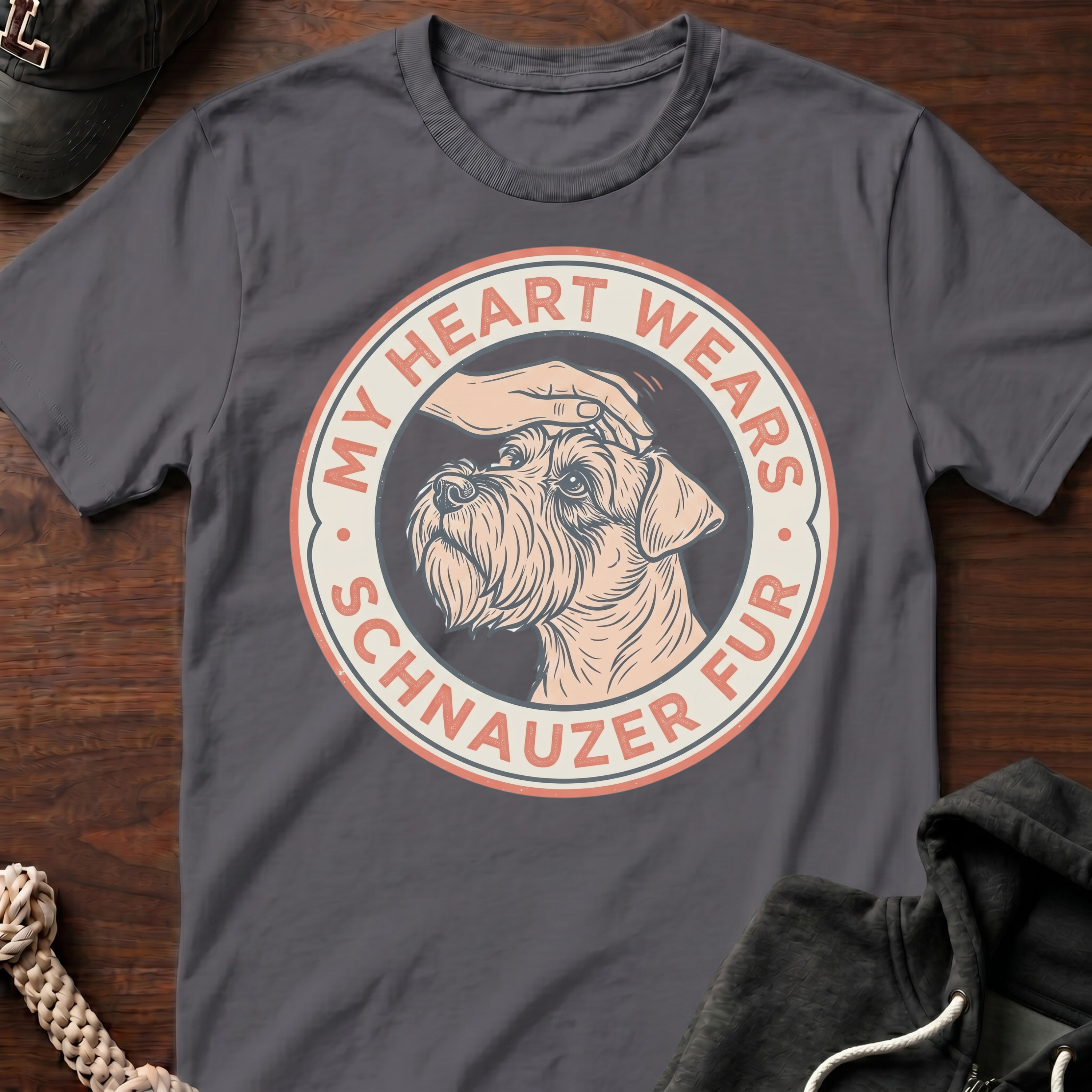 My Heart Wears Schnauzer Fur T-Shirt