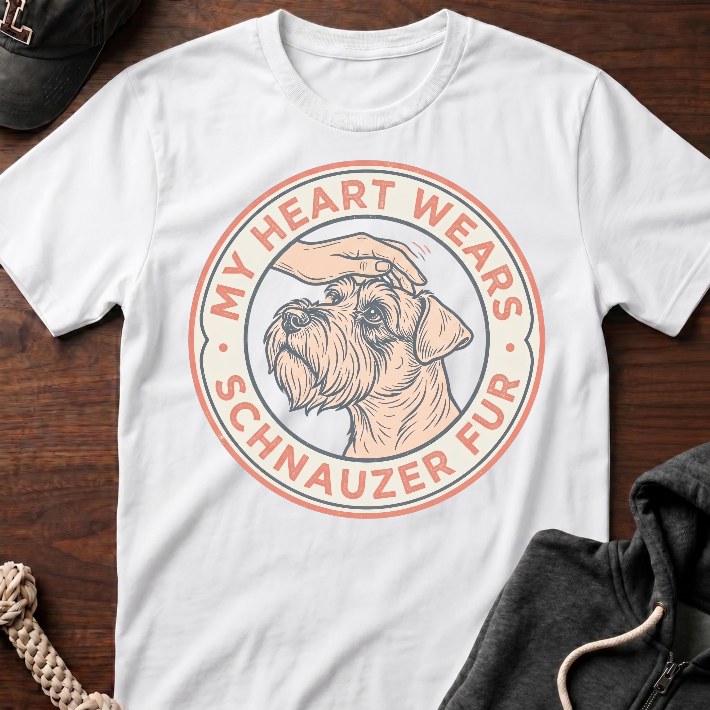My Heart Wears Schnauzer Fur T-Shirt