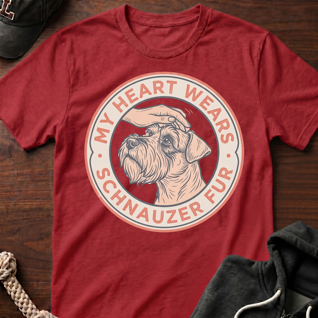 My Heart Wears Schnauzer Fur T-Shirt