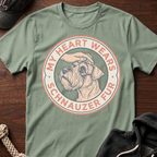 My Heart Wears Schnauzer Fur T-Shirt