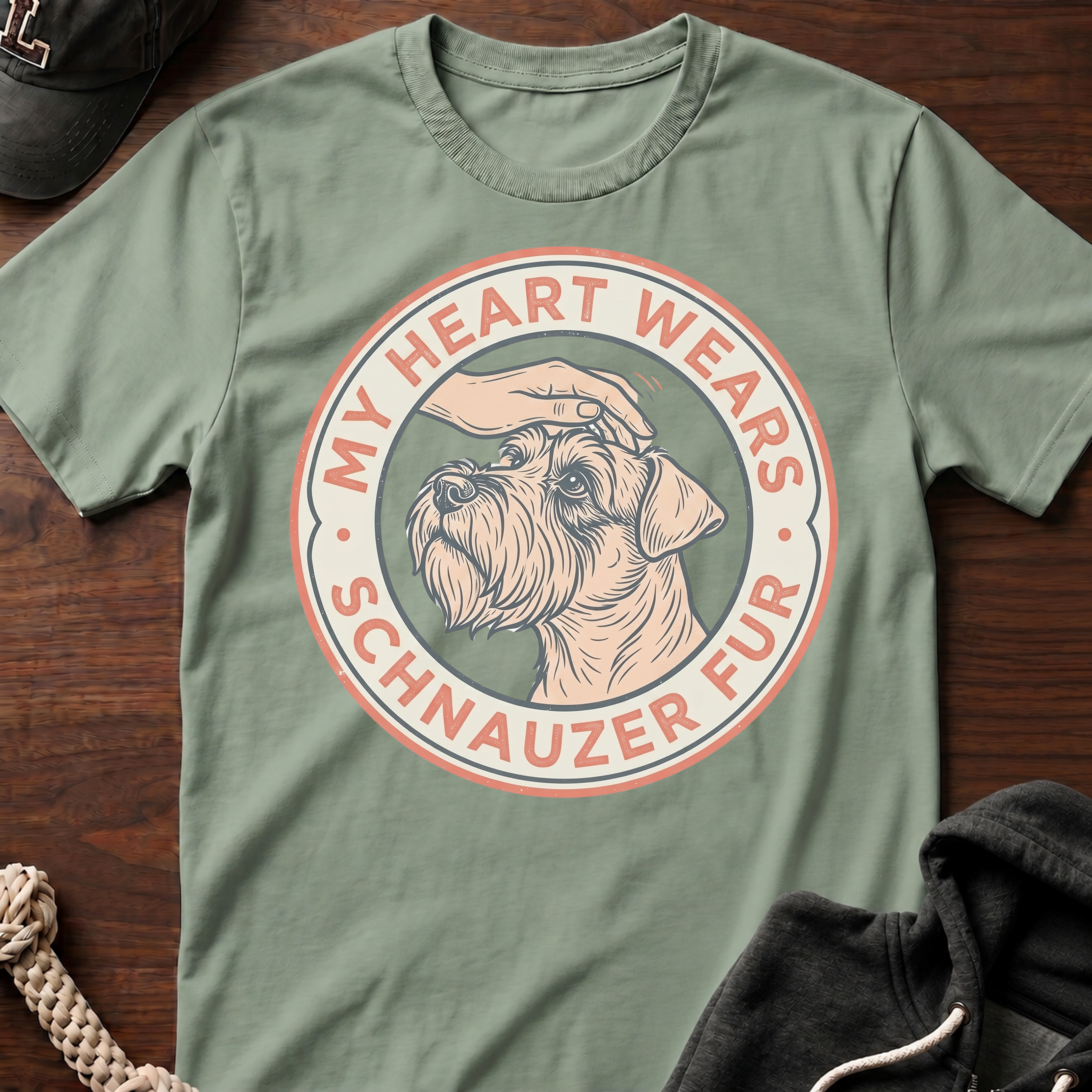 My Heart Wears Schnauzer Fur T-Shirt