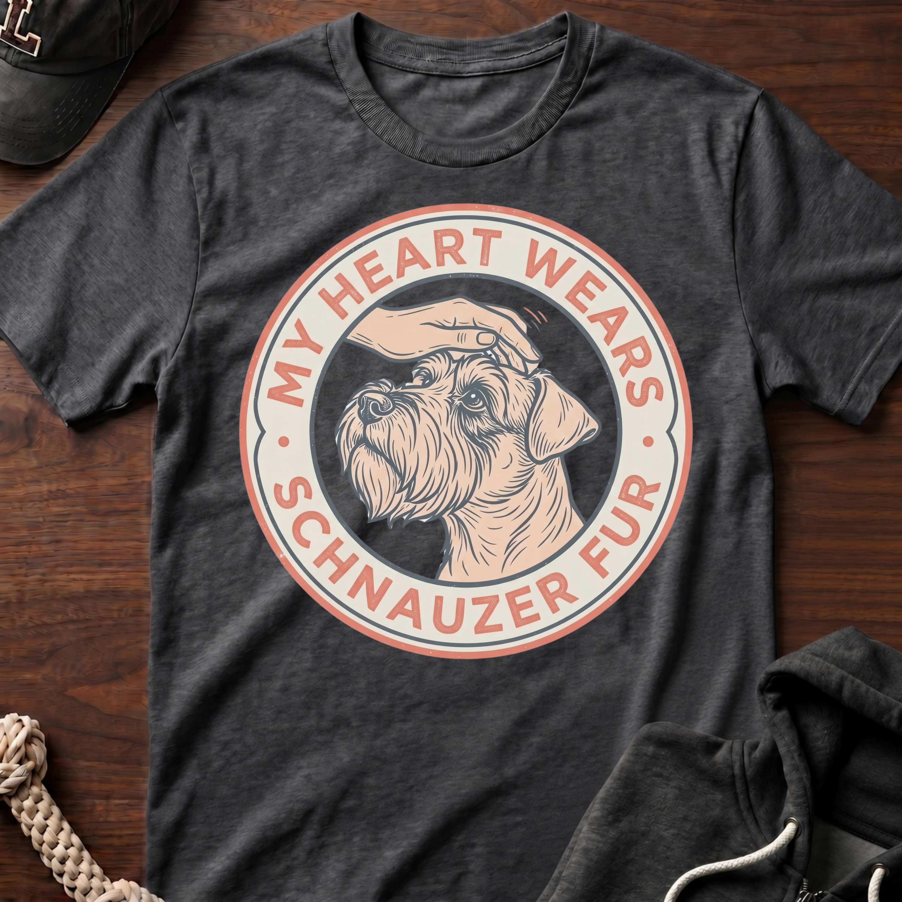 My Heart Wears Schnauzer Fur T-Shirt