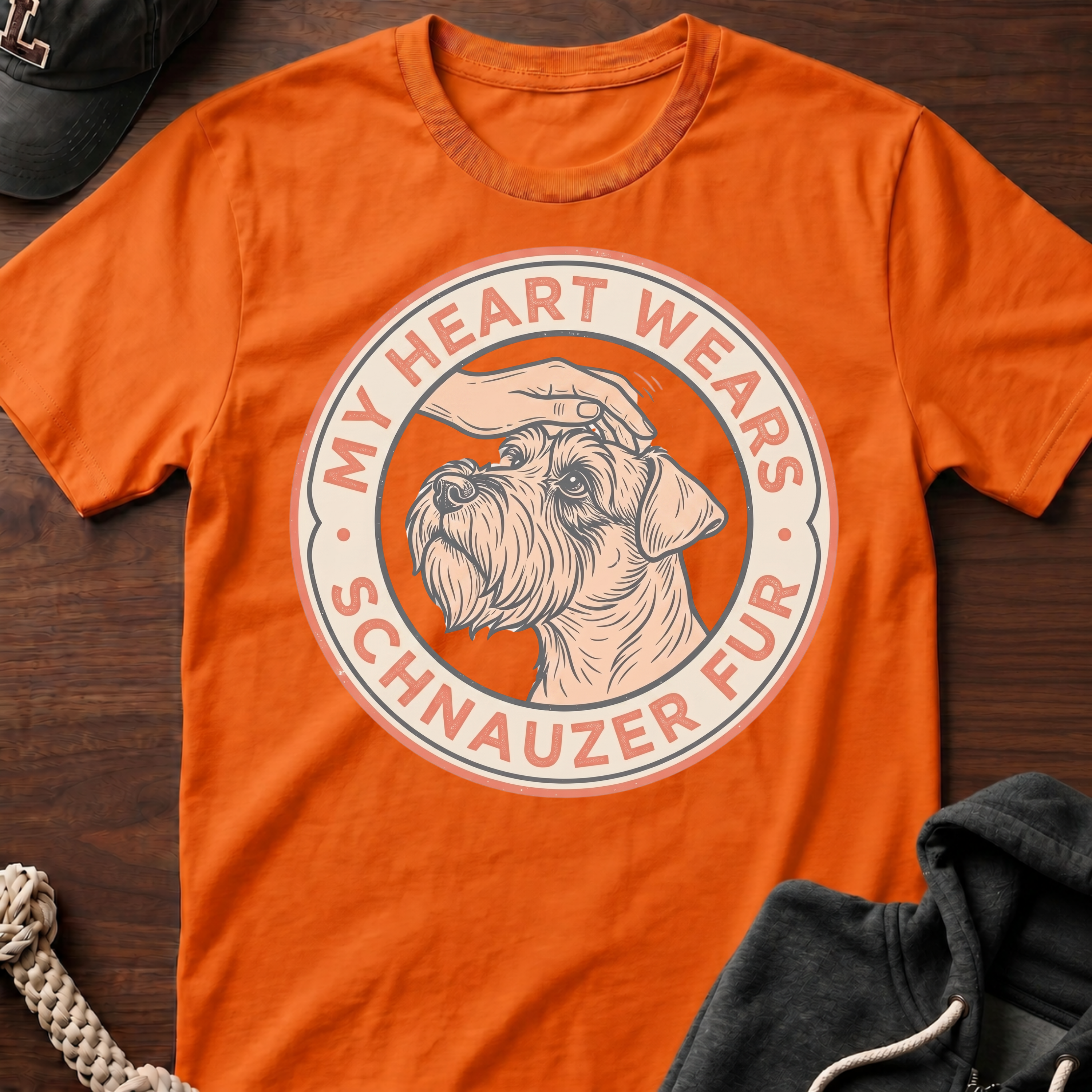 My Heart Wears Schnauzer Fur T-Shirt