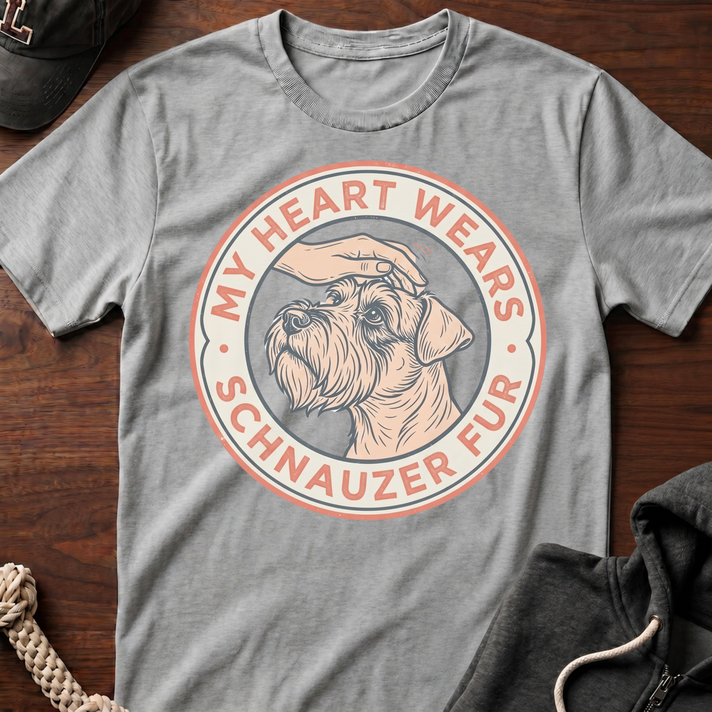 My Heart Wears Schnauzer Fur T-Shirt