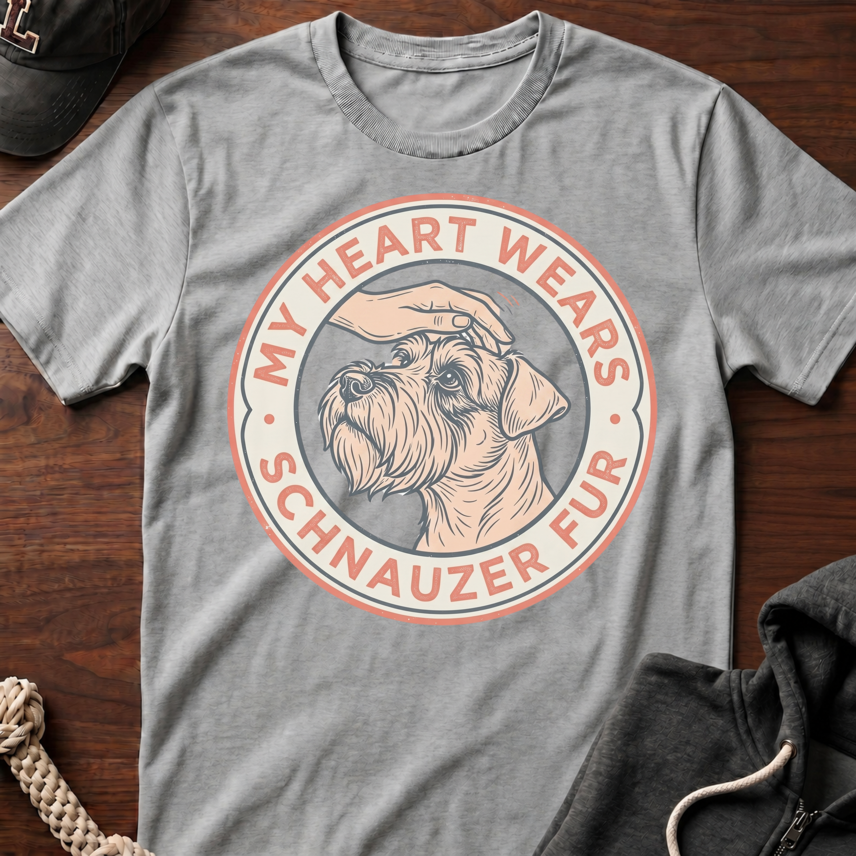My Heart Wears Schnauzer Fur T-Shirt