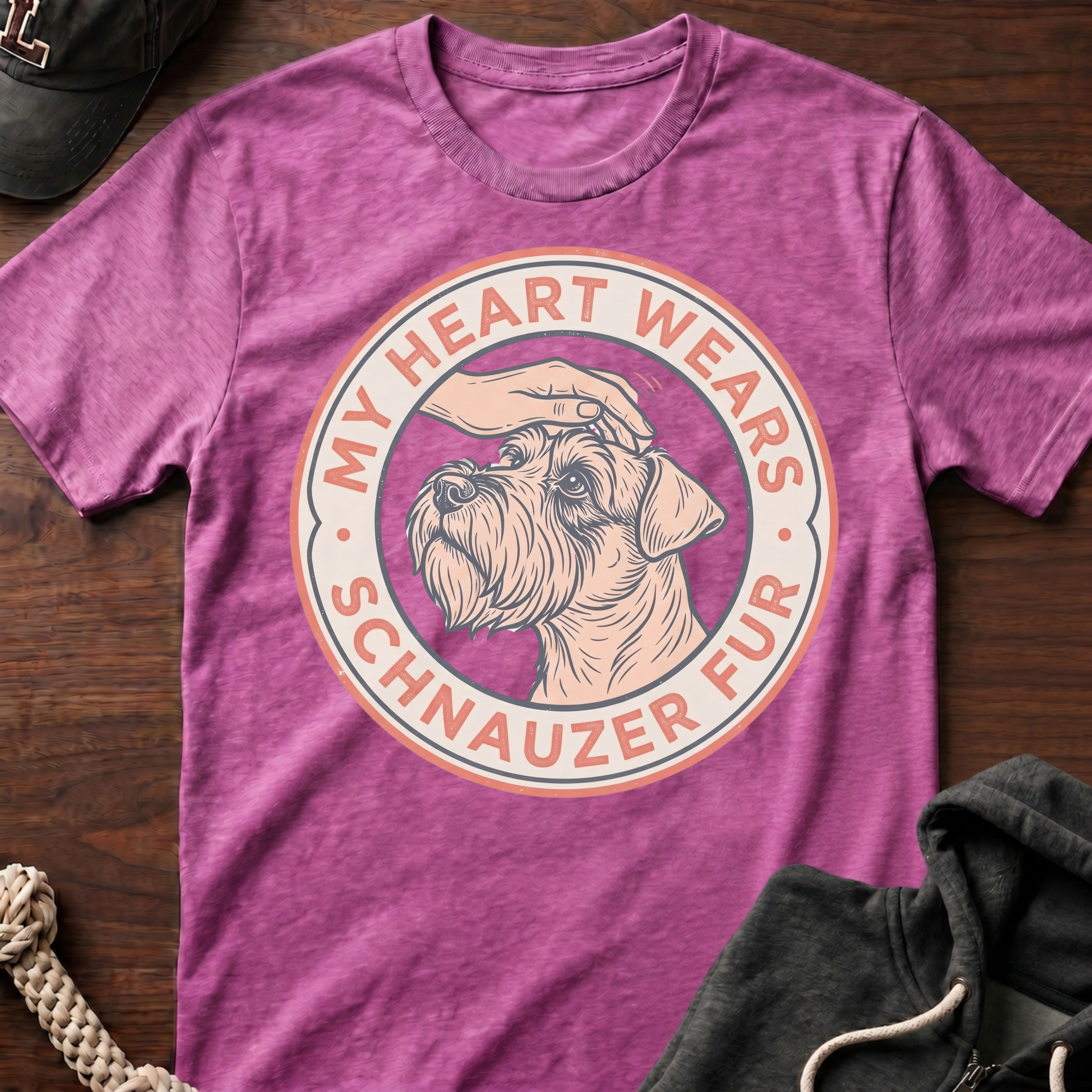 My Heart Wears Schnauzer Fur T-Shirt