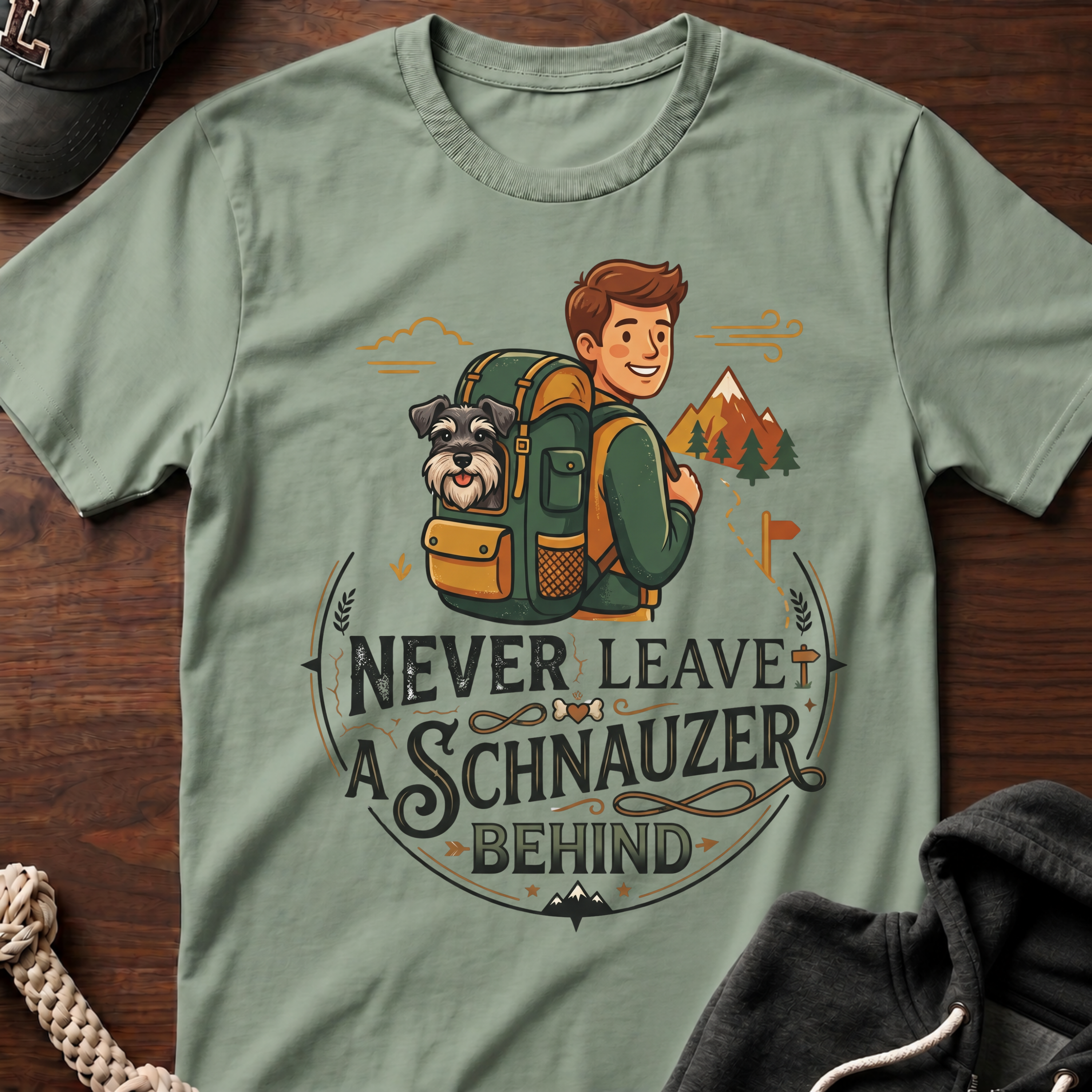 Never Leave A Schnauzer Behind T-Shirt