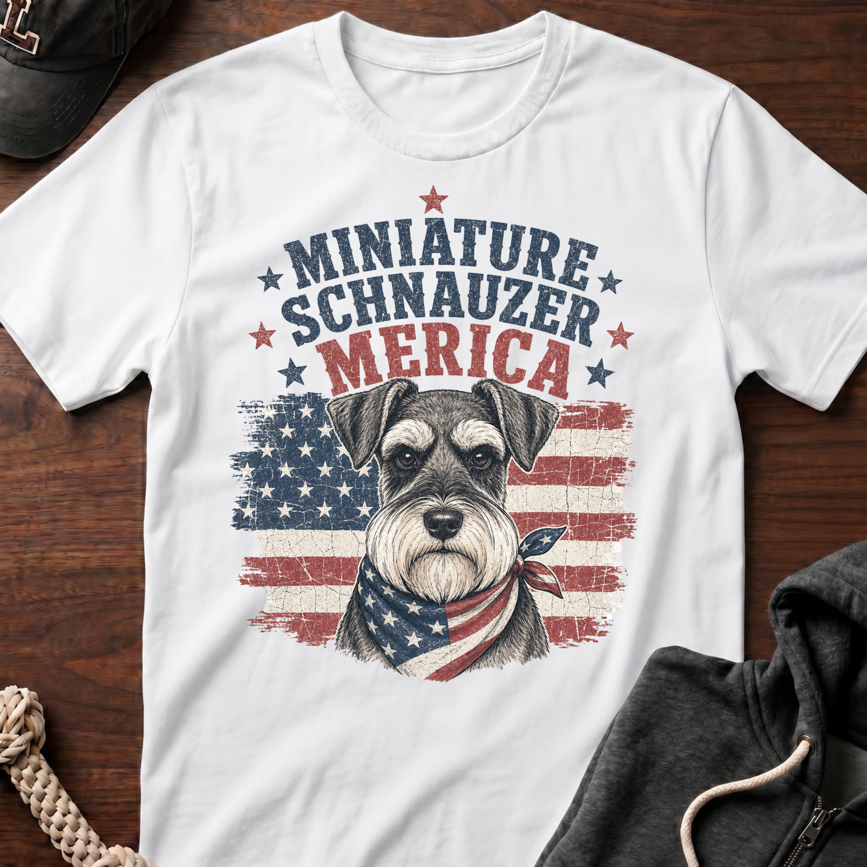 Patriotic Schnauzer T-Shirt