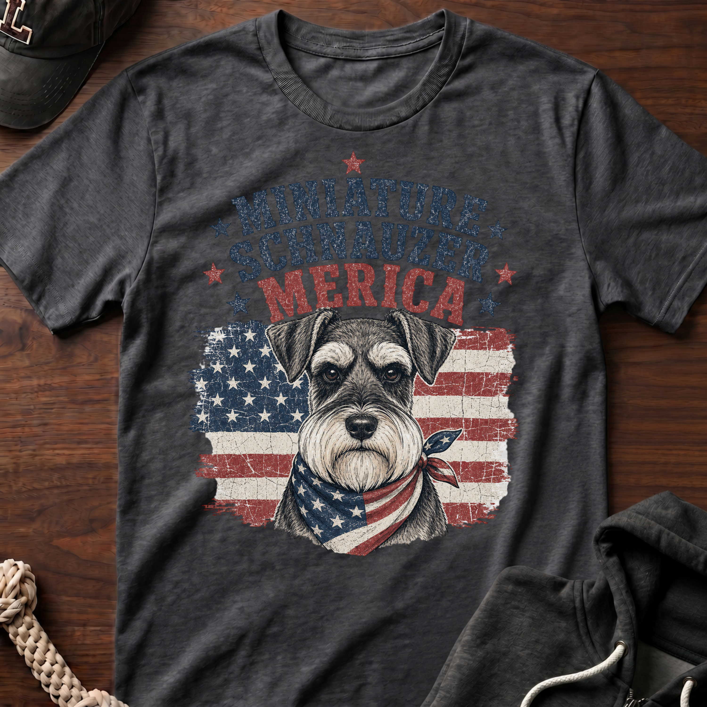 Patriotic Schnauzer T-Shirt
