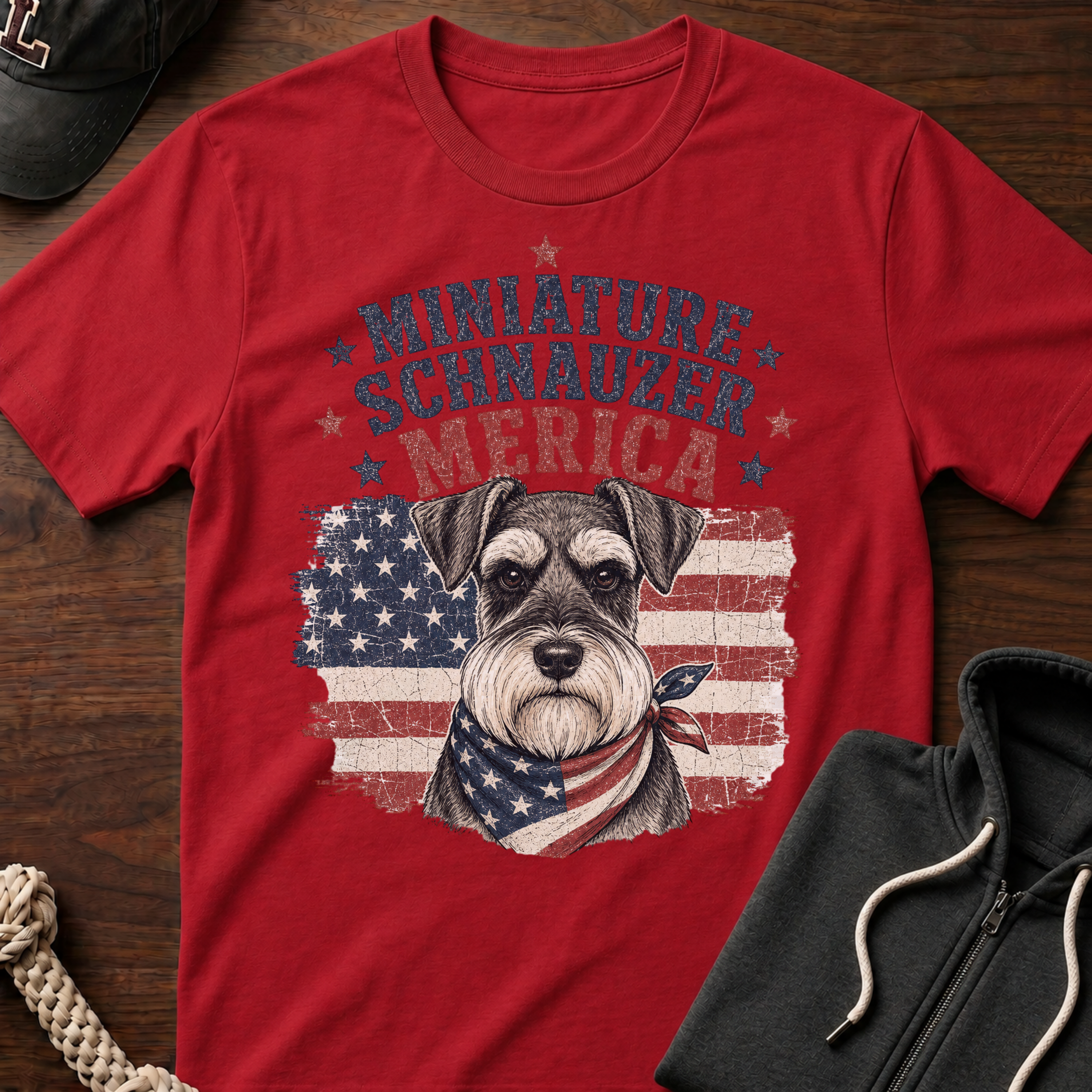 Patriotic Schnauzer T-Shirt