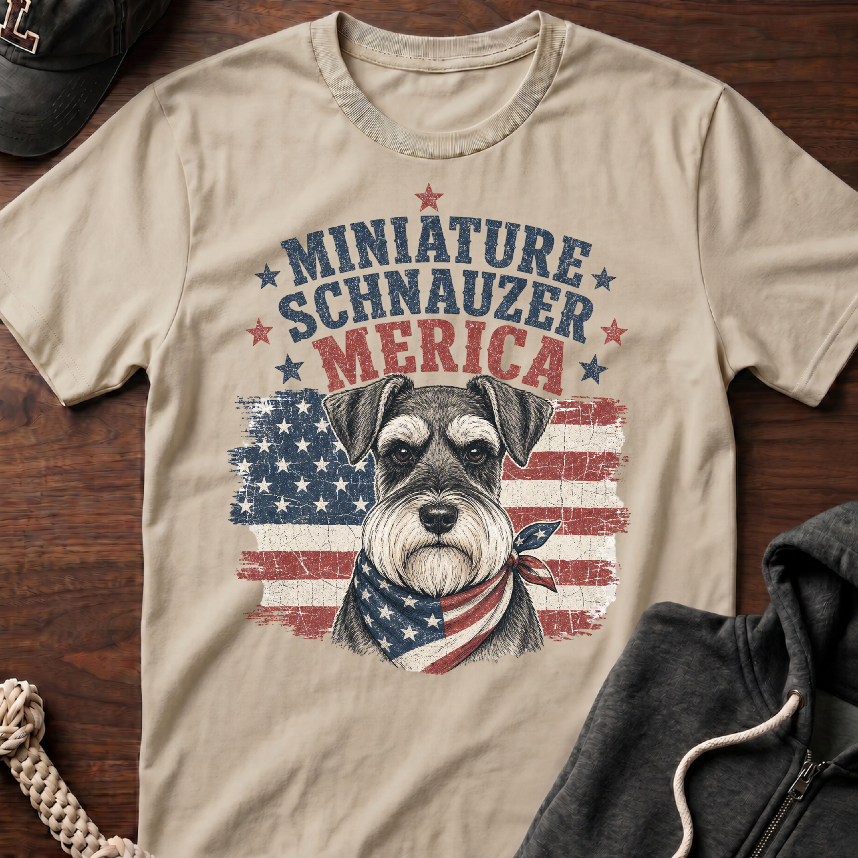 Patriotic Schnauzer T-Shirt