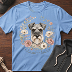 Wildflower Floral Schnauzer T-Shirt