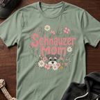 Schnauzer Mom Floral T-Shirt