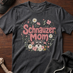 Schnauzer Mom Floral T-Shirt