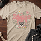 Schnauzer Mom Floral T-Shirt