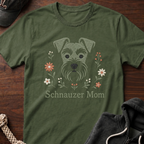 Schnauzer Mom Emb T-Shirt
