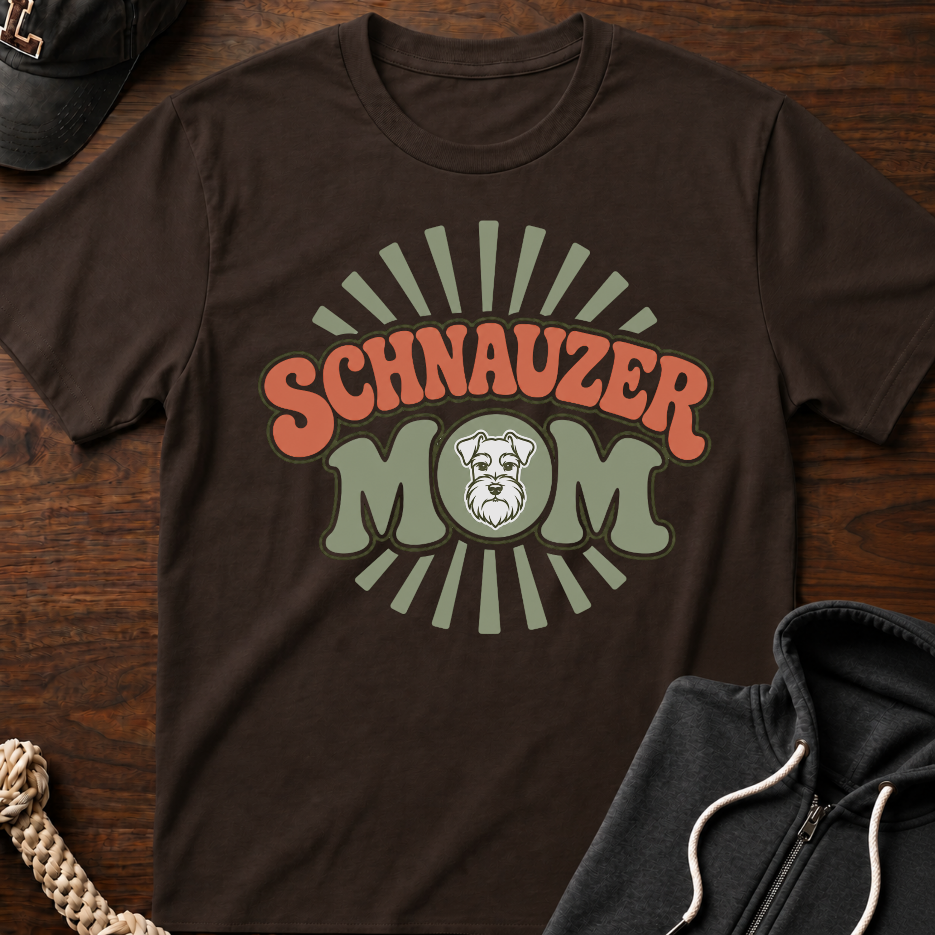 Schnauzer Mom Burst T-Shirt