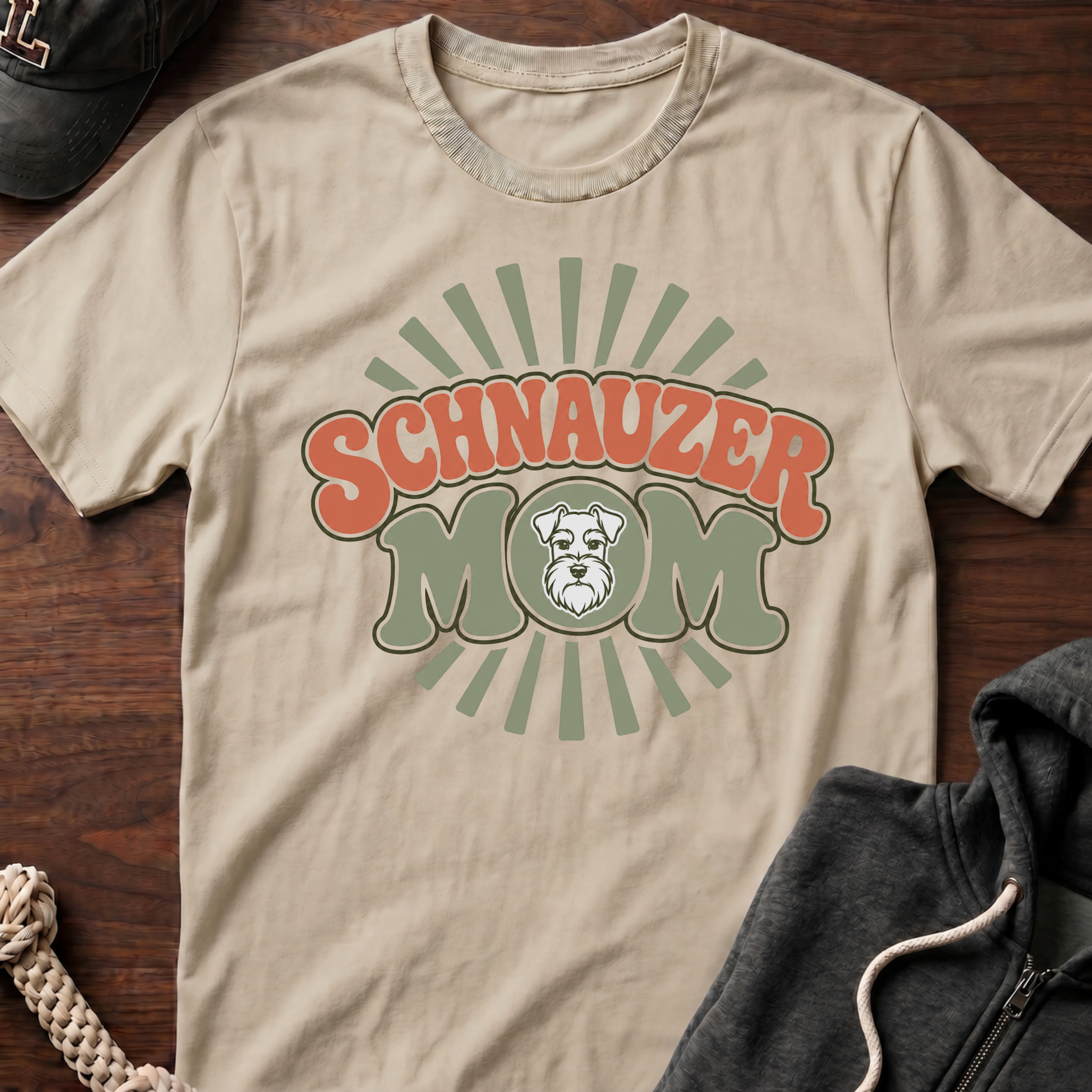 Schnauzer Mom Burst T-Shirt