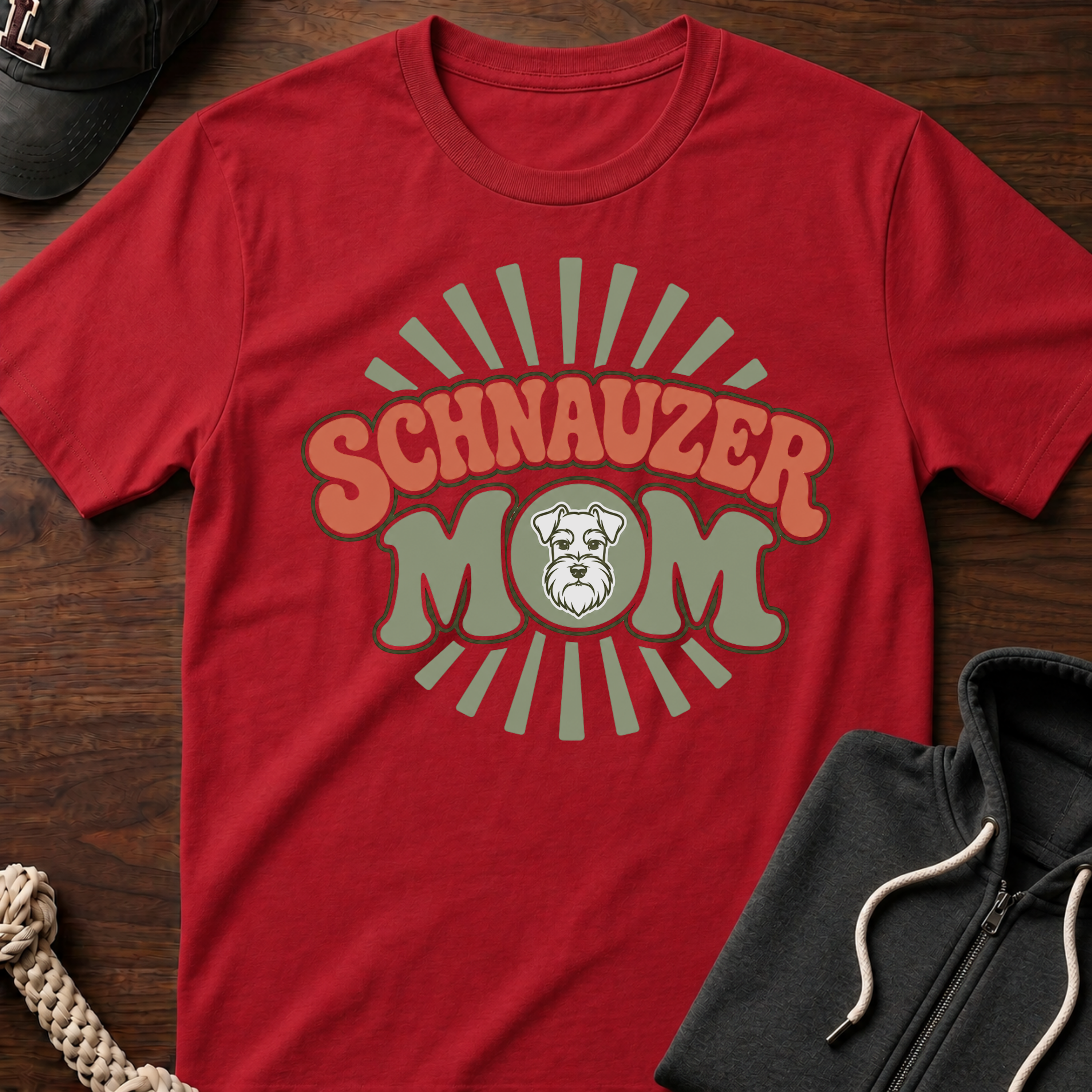 Schnauzer Mom Burst T-Shirt
