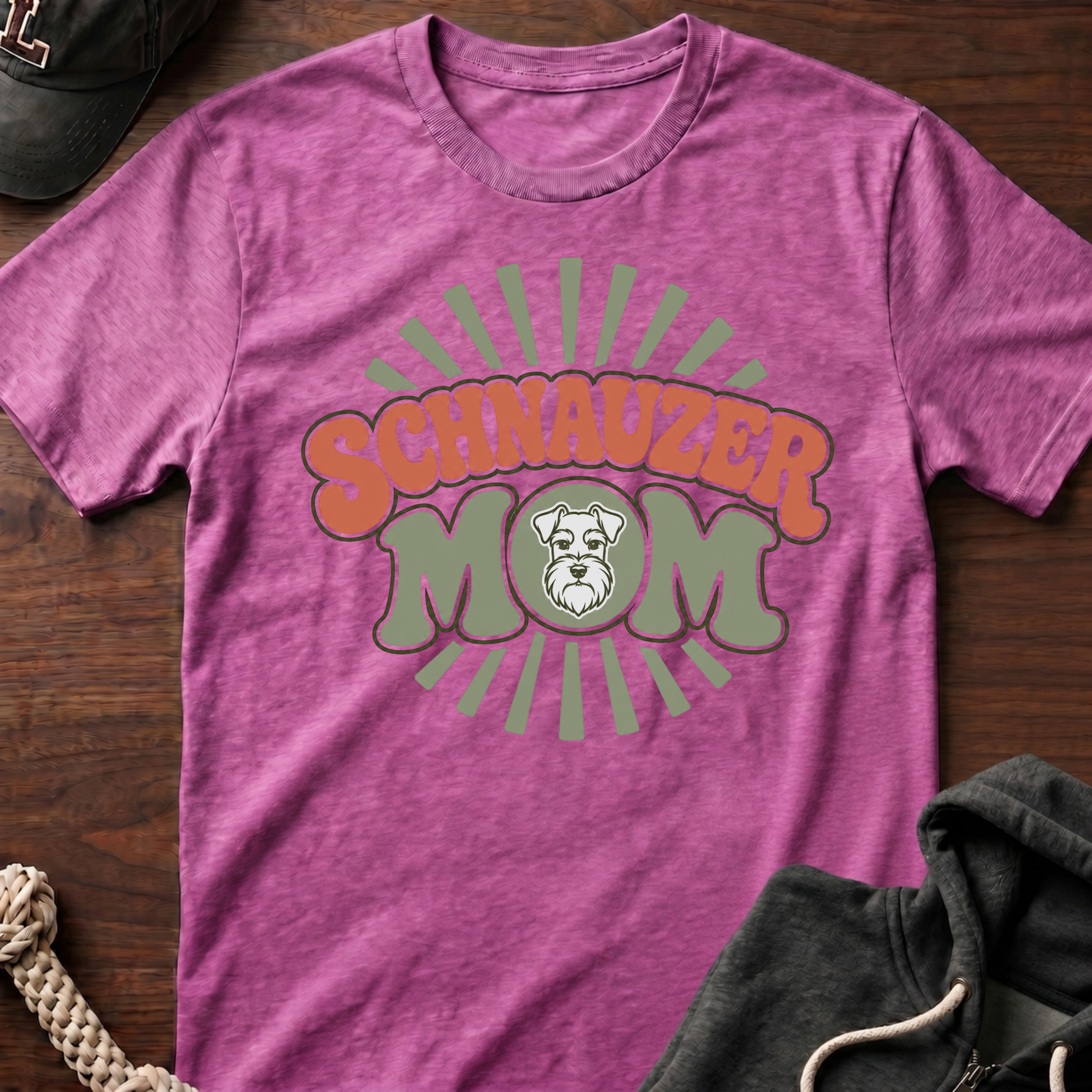Schnauzer Mom Burst T-Shirt