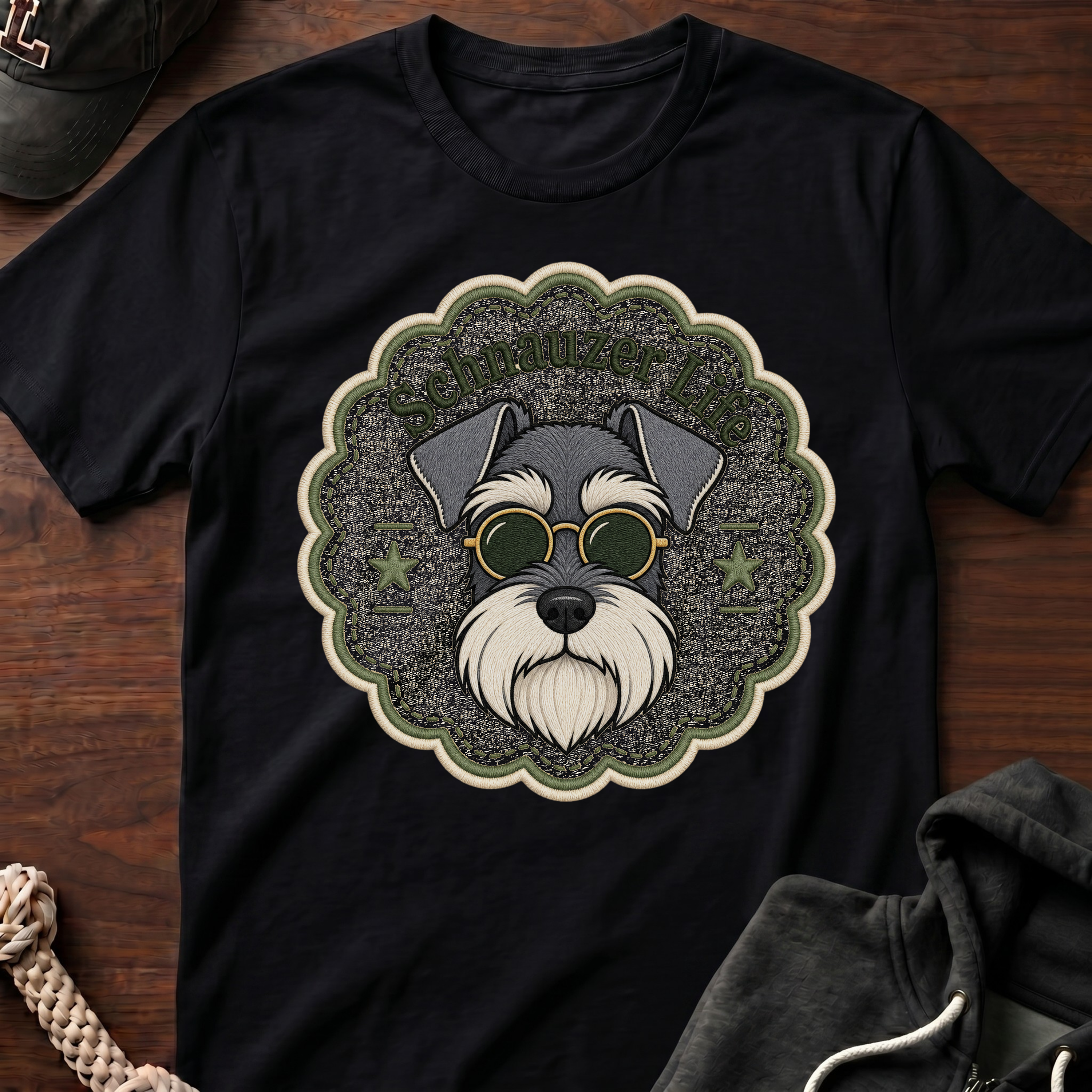 Schnauzer Life Emb T-Shirt