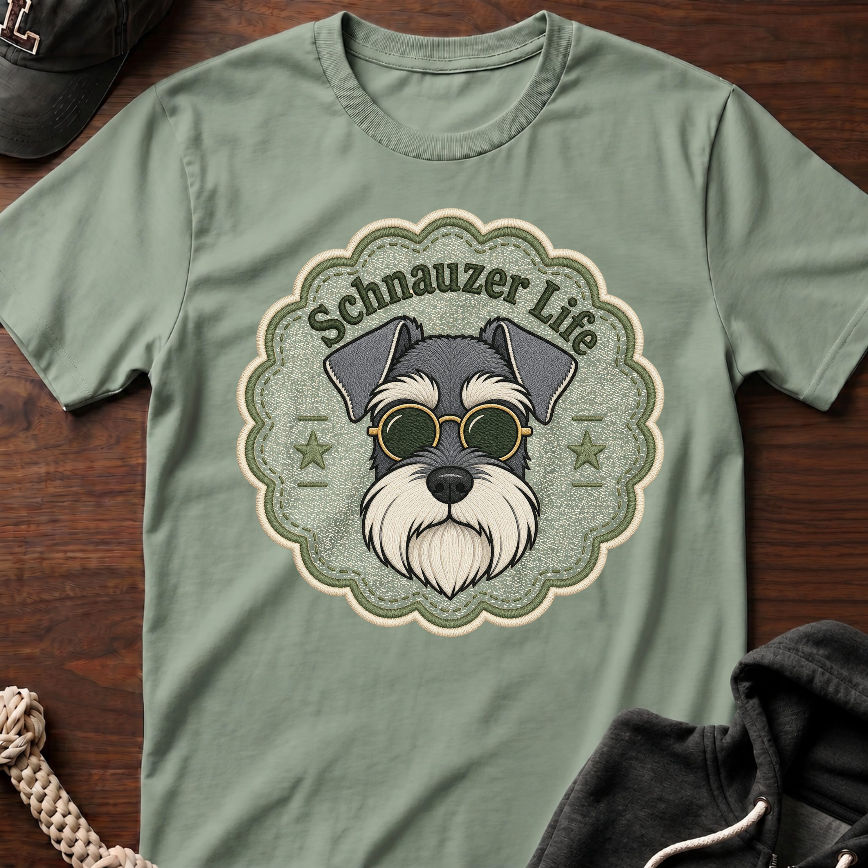 Schnauzer Life Emb T-Shirt
