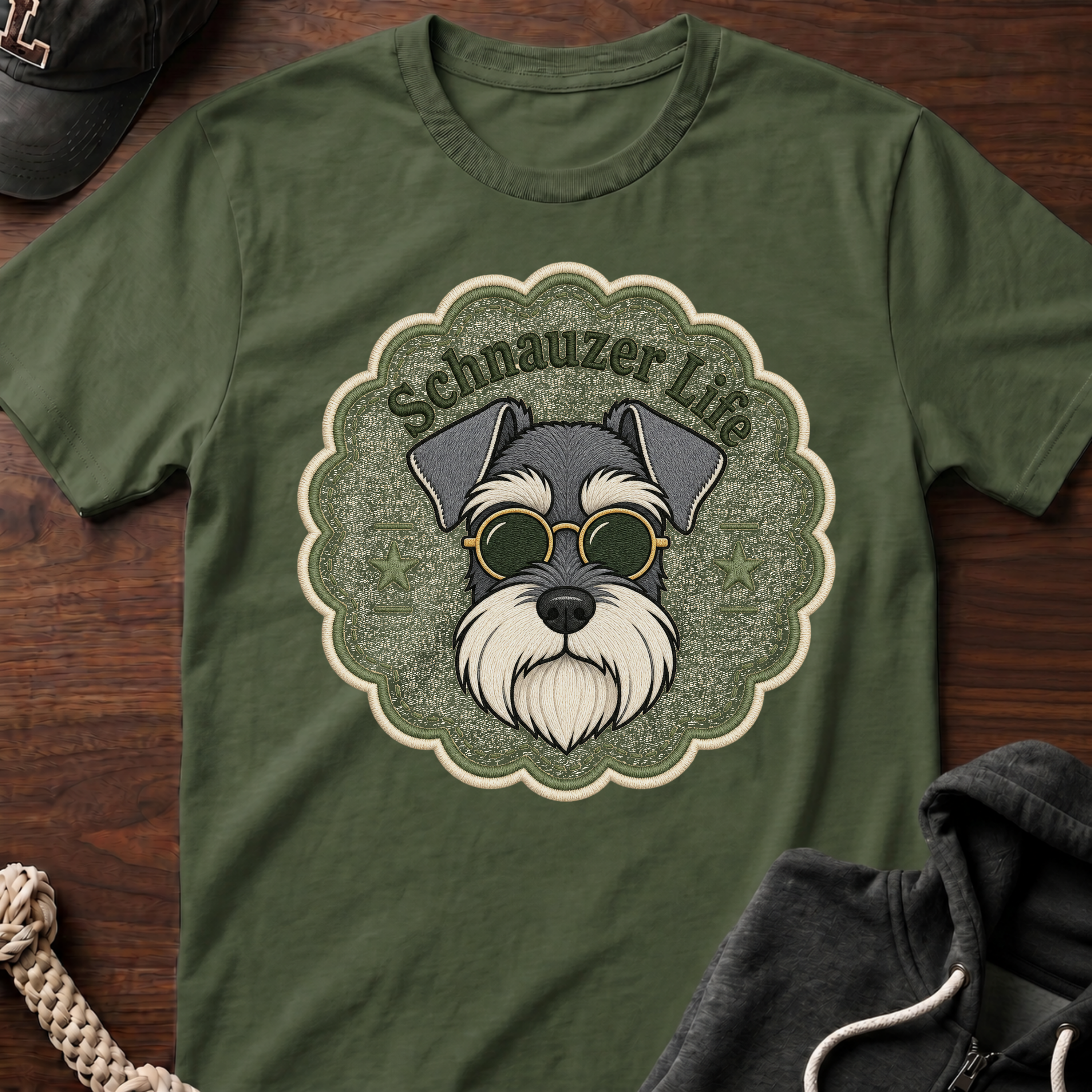 Schnauzer Life Emb T-Shirt