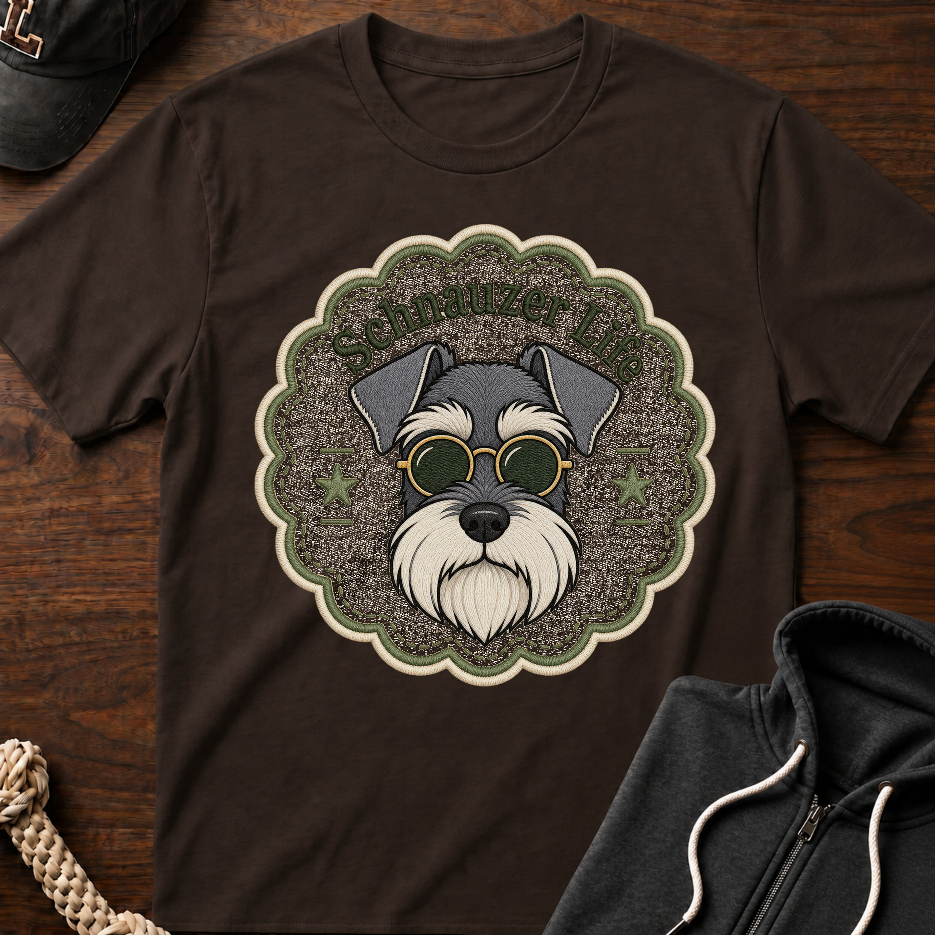 Schnauzer Life Emb T-Shirt